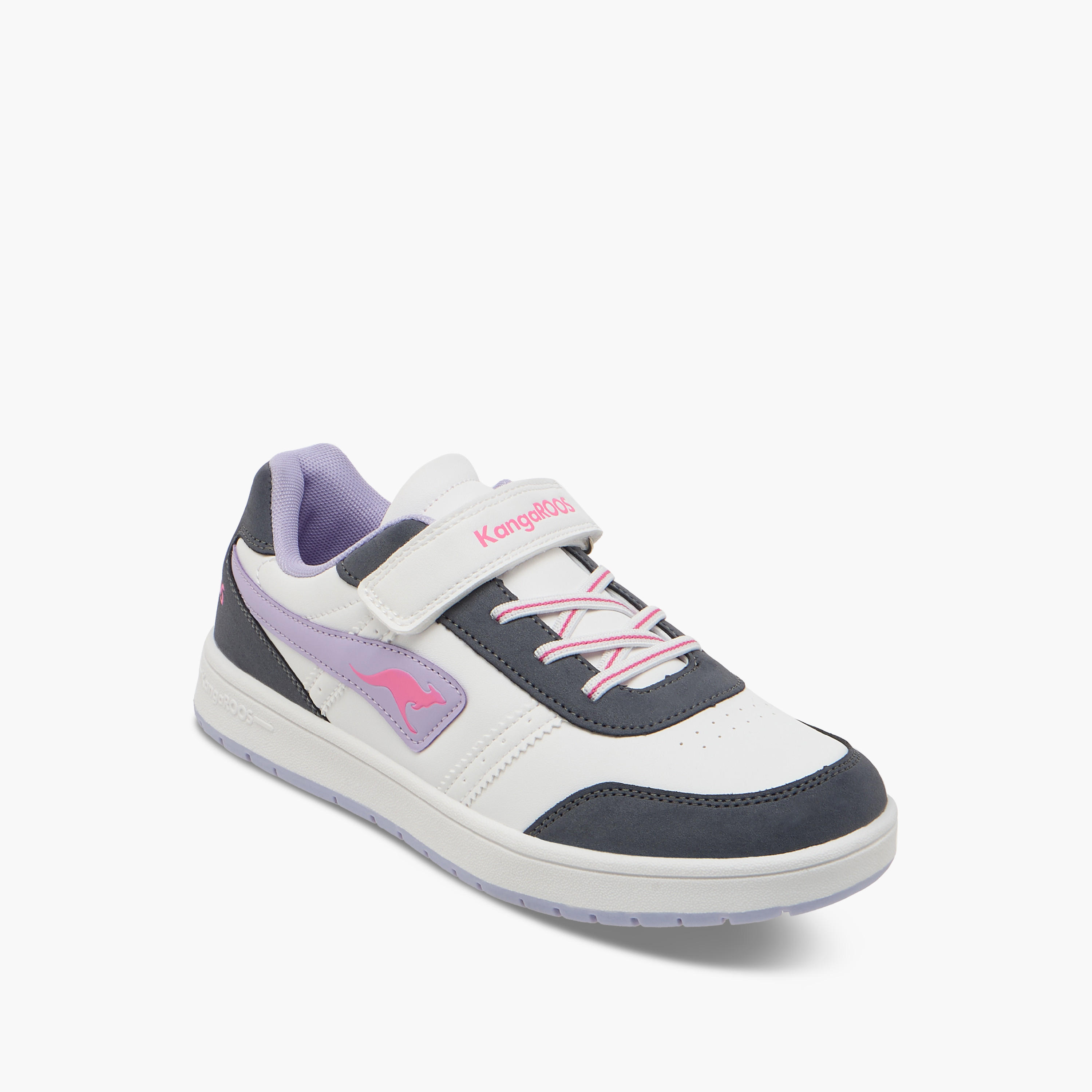 KangaROOS Women's Logo Detail Sneakers with Hook and Loop Closure-women-shoes-sneakers-image-2