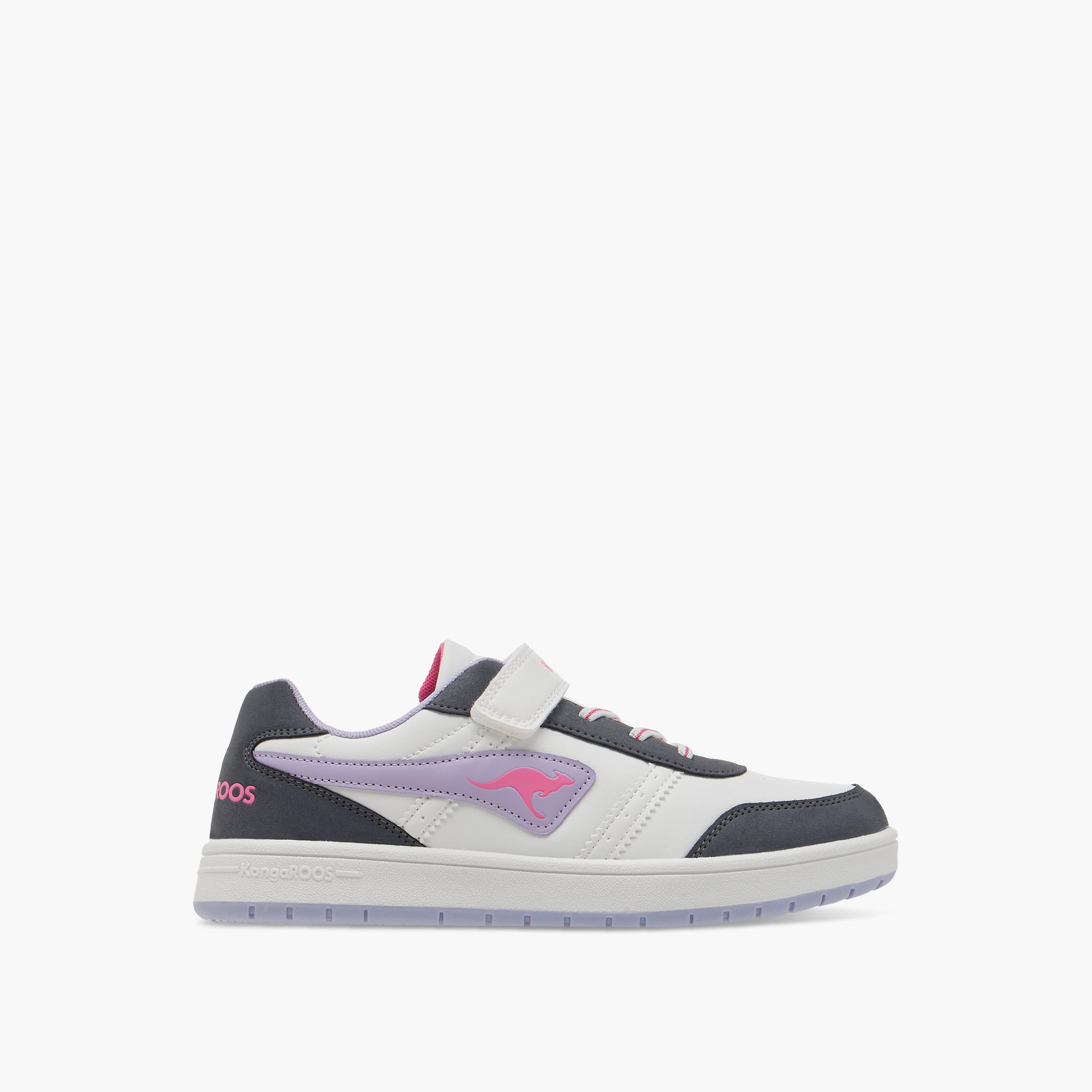 KangaROOS Women's Logo Detail Sneakers with Hook and Loop Closure-women-shoes-sneakers-image-3