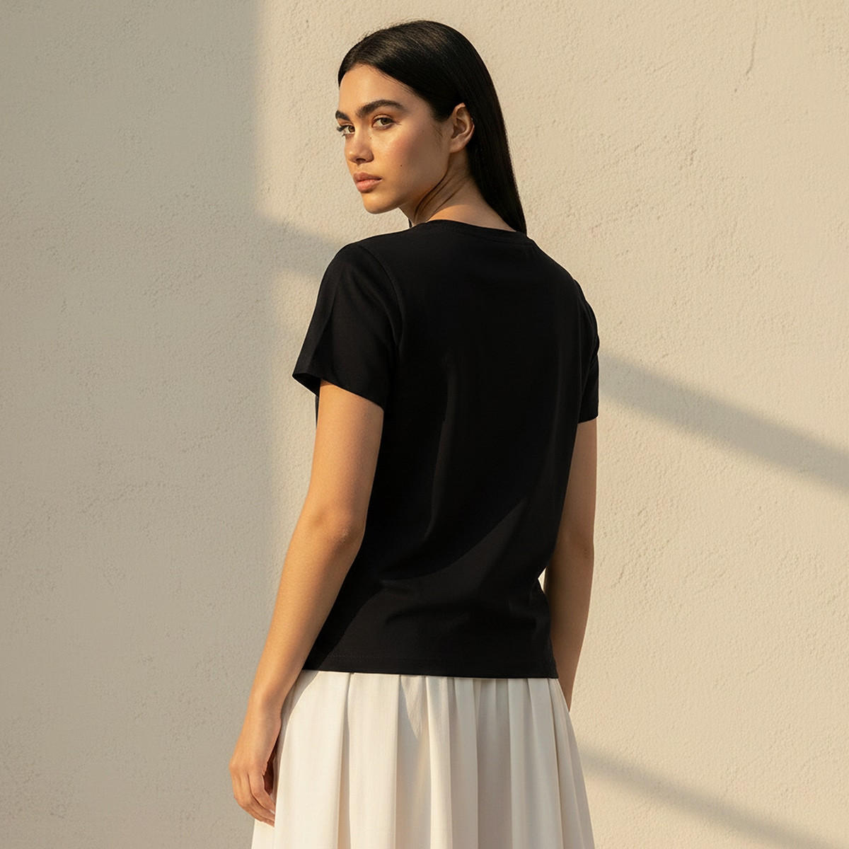 تيشيرت قطن بطبعات زهور من سبلاش يوث-women-clothing-tshirts-image-4