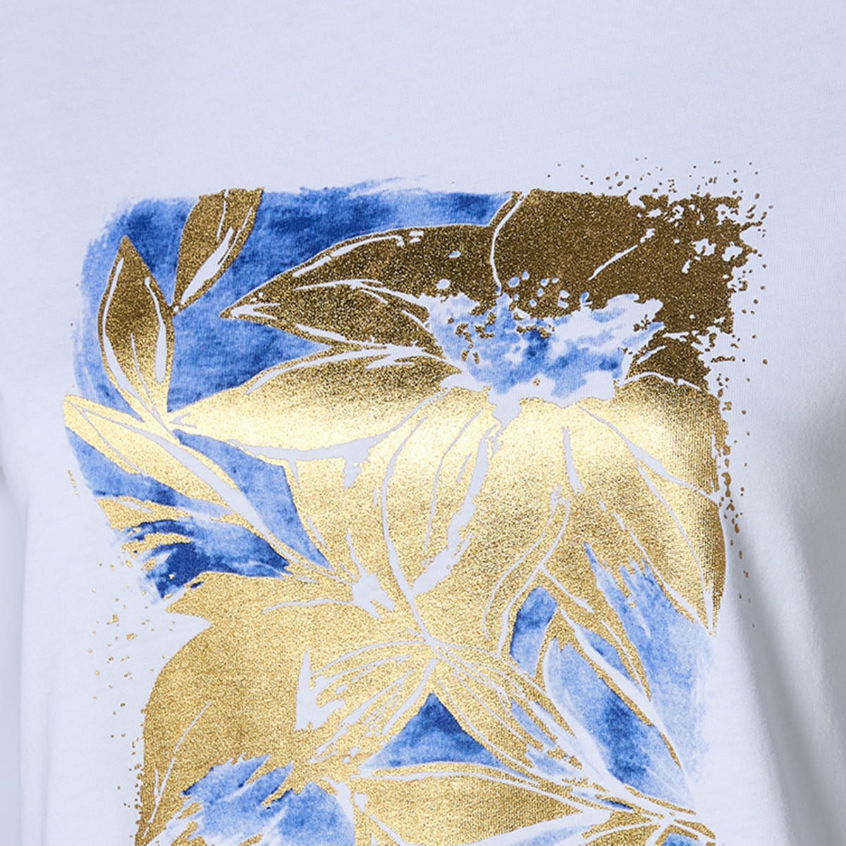 تيشيرت قطن بطبعات زهور من سبلاش يوث-women-clothing-tshirts-image-2