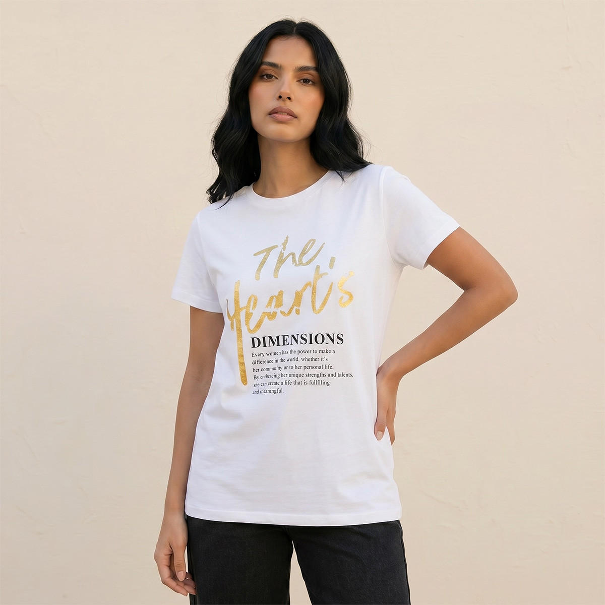 تيشيرت قطن بطبعات زهور من سبلاش يوث-women-clothing-tshirts-image-1