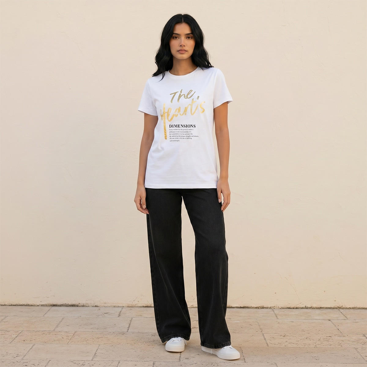 تيشيرت قطن بطبعات زهور من سبلاش يوث-women-clothing-tshirts-image-3