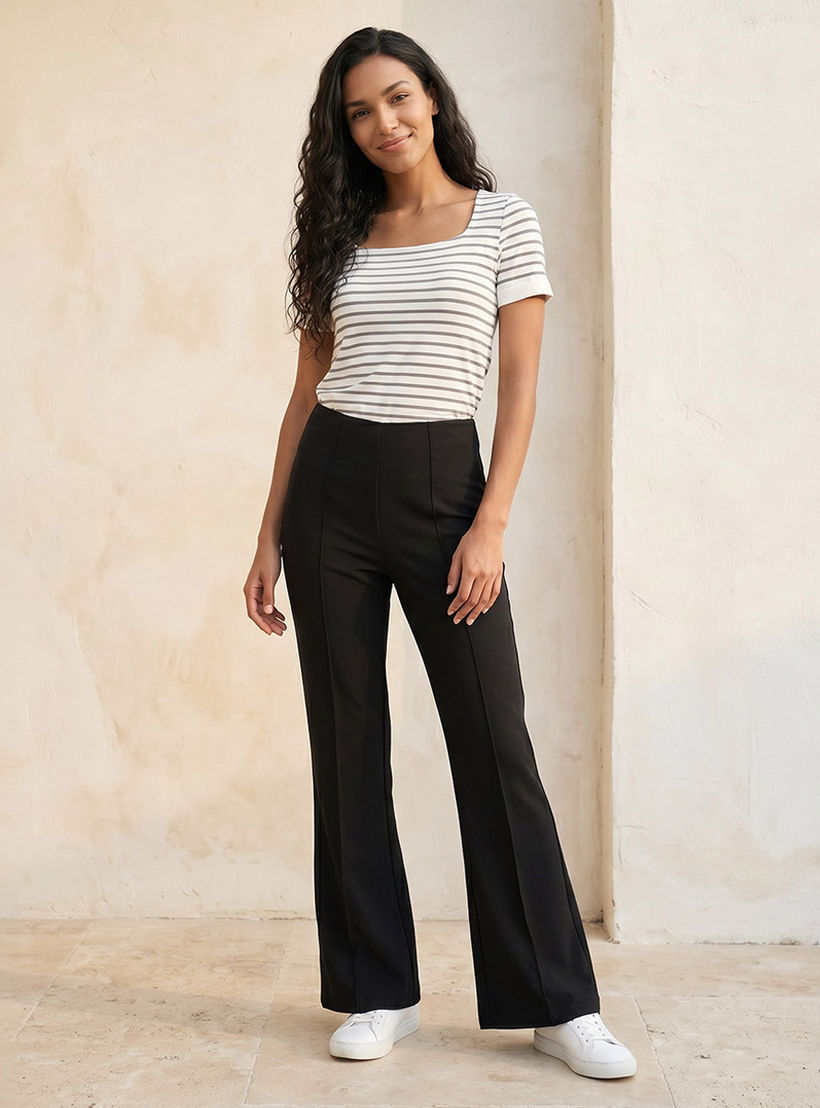بنطلون واسع بخصر متوسط الارتفاع من سبلاش يوث-women-clothing-trousers-image-3