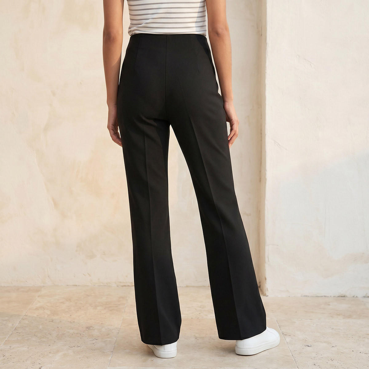 بنطلون واسع بخصر متوسط الارتفاع من سبلاش يوث-women-clothing-trousers-image-4