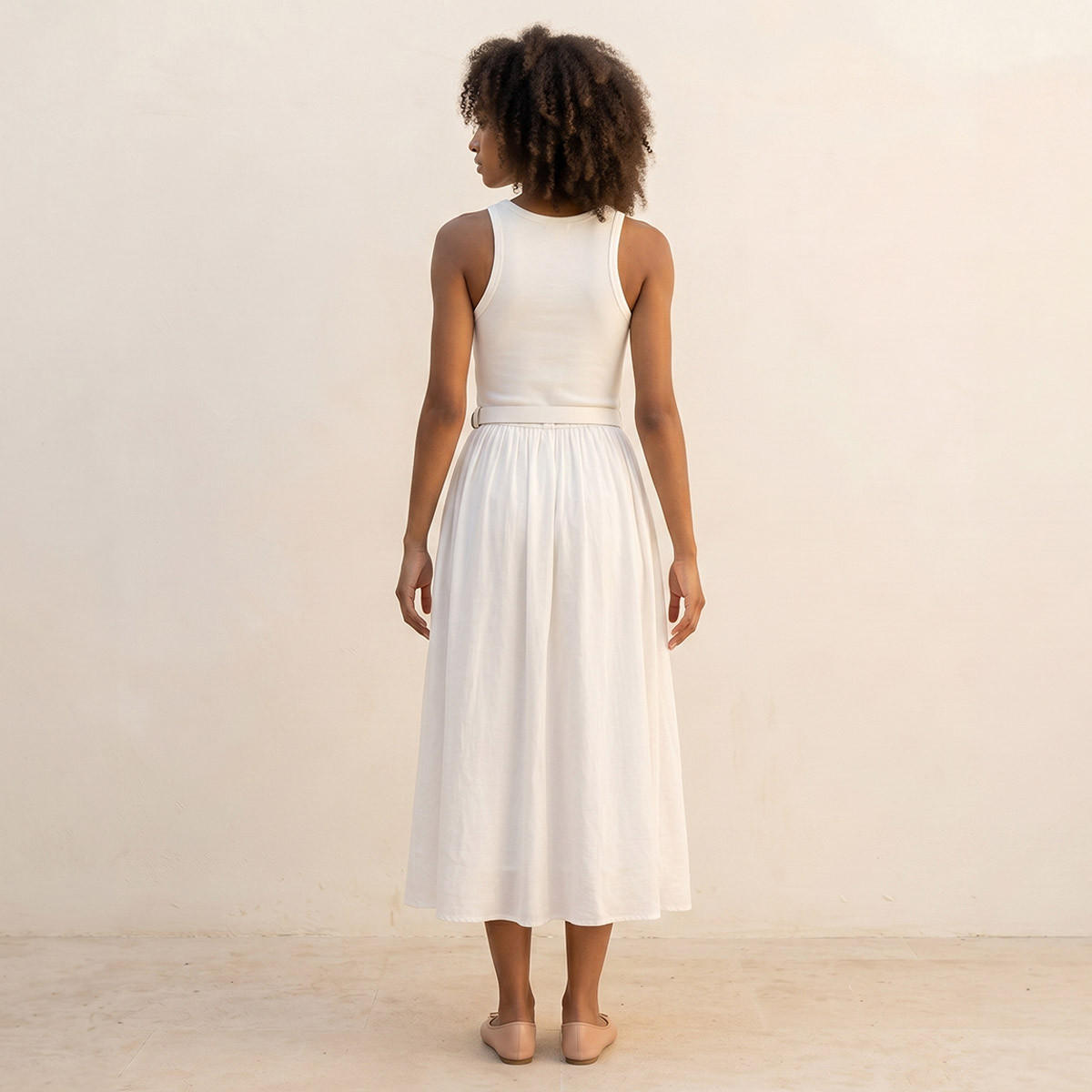 Splash Youth A-line Midi Dress Pin Buckle Belt-women-clothing-dresses-image-4