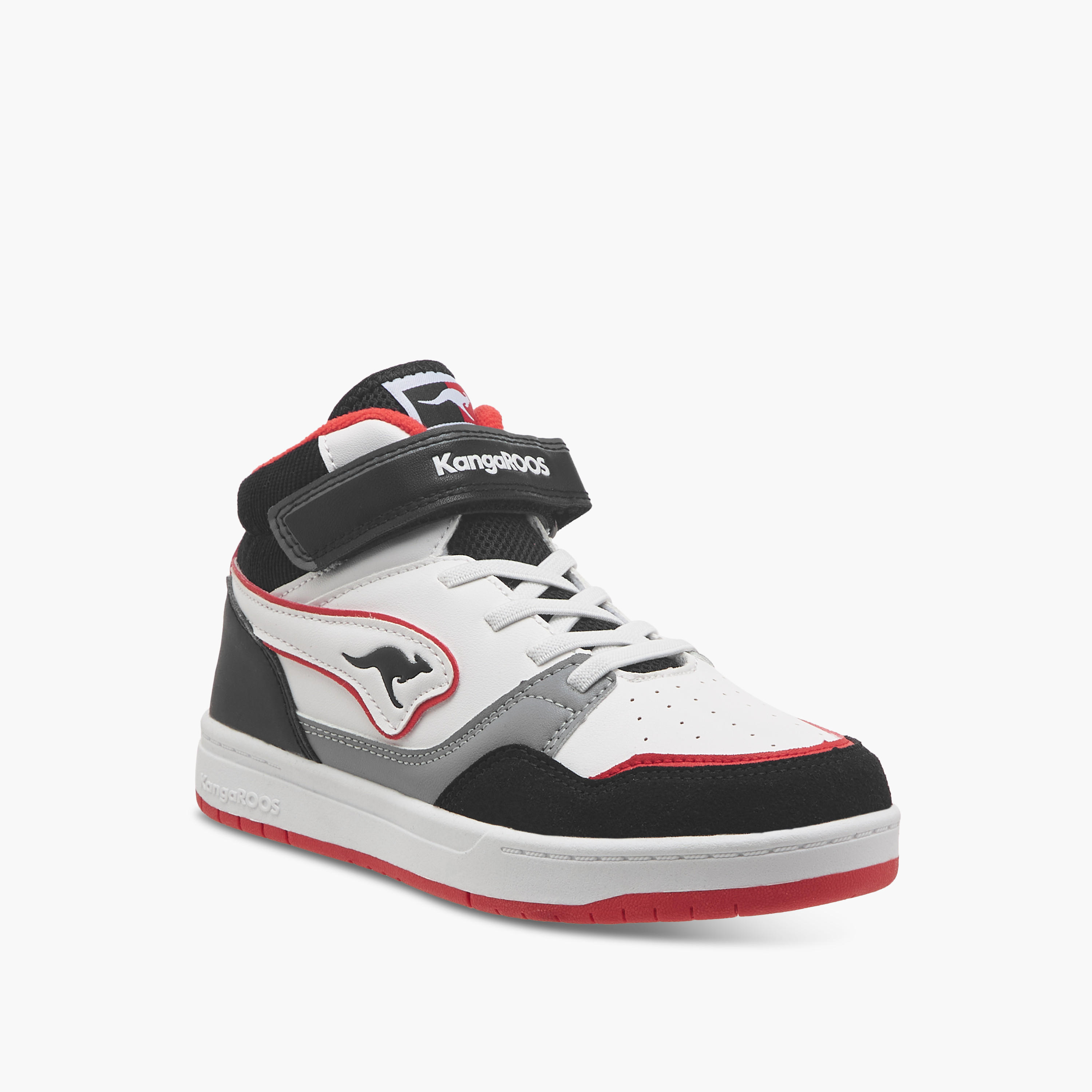 حذاء سنيكرز بقصّة عالية وشريط إغلاق لاصق وتفاصيل الشعار للأولاد من كانجاروس-girls-shoes-sneakers-image-2