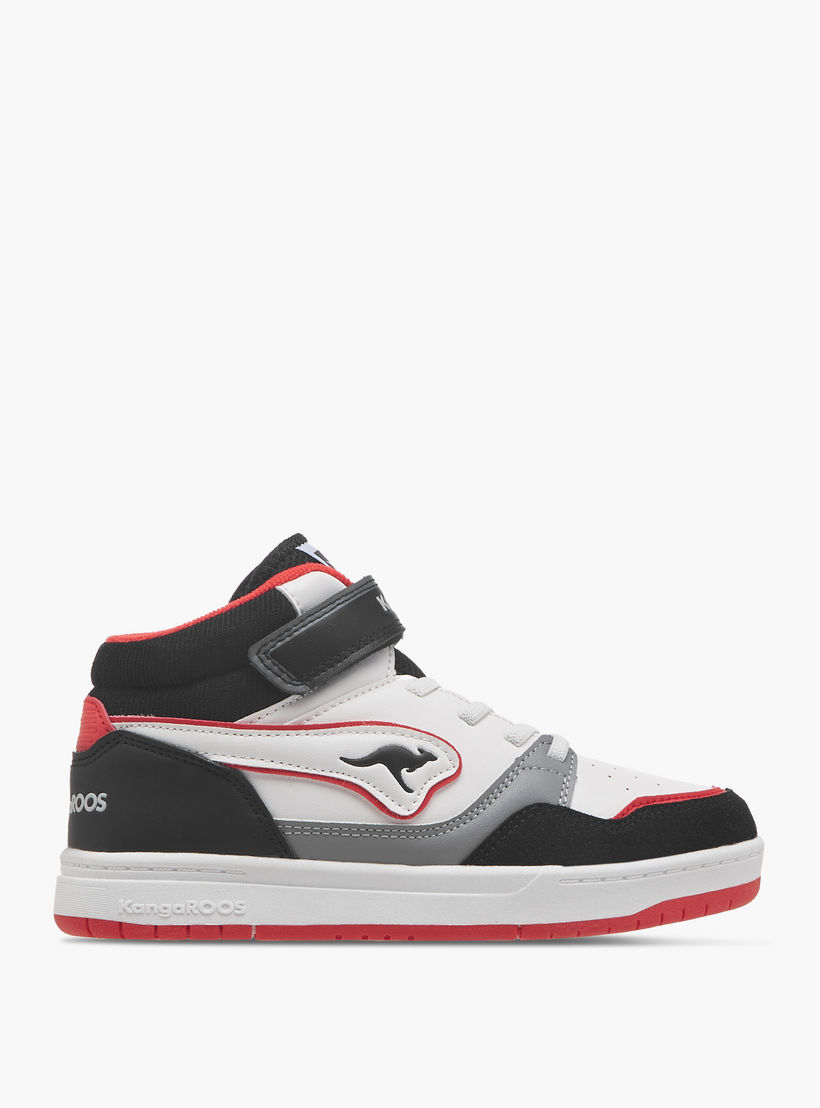 حذاء سنيكرز بقصّة عالية وشريط إغلاق لاصق وتفاصيل الشعار للأولاد من كانجاروس-girls-shoes-sneakers-image-3