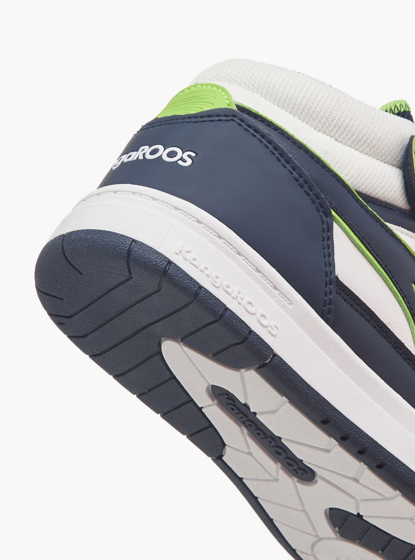 KangaROOS Kids' Logo Detail High Cut Sneakers with Hook and Loop Closure-girls-shoes-sneakers-image-5