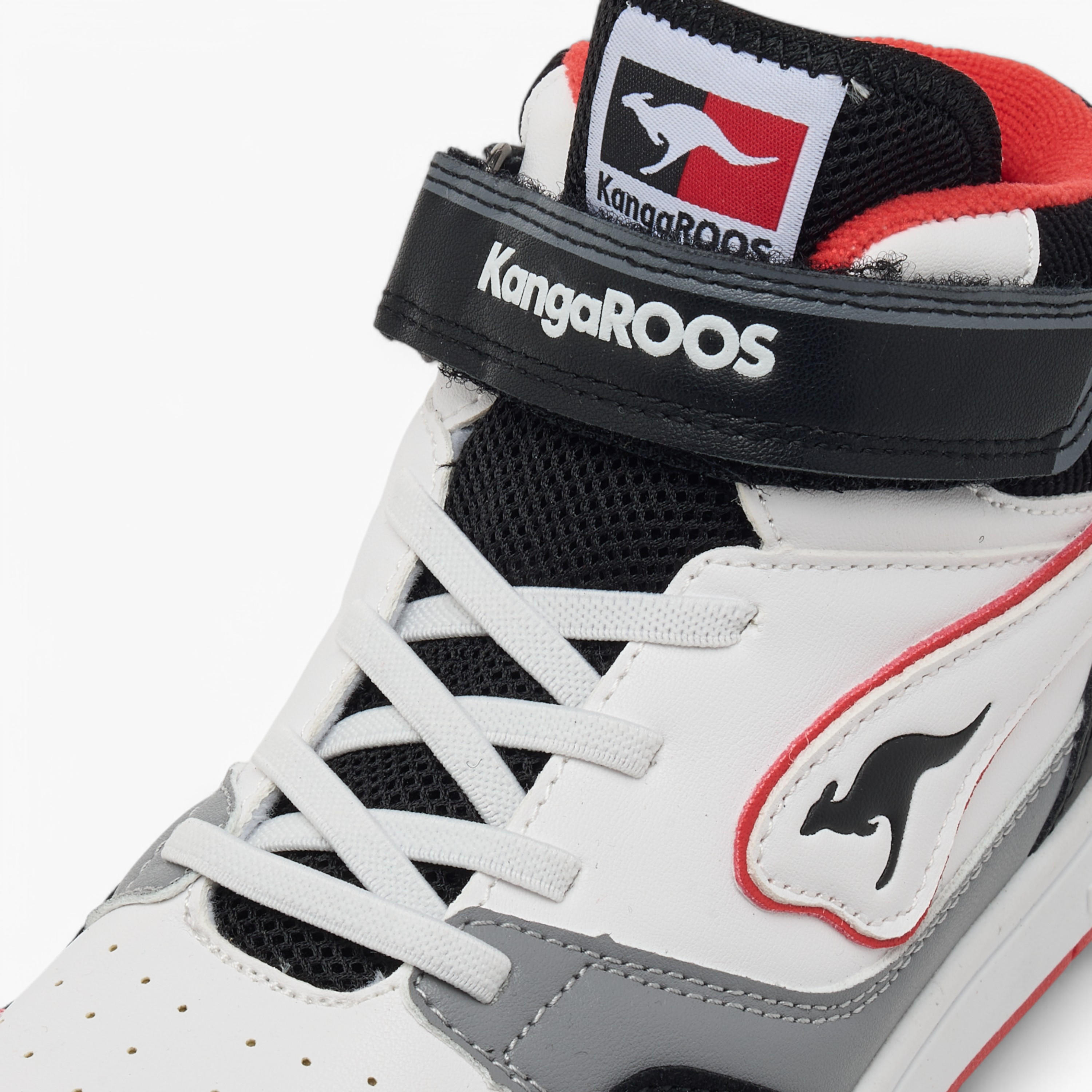 KangaROOS Women's Logo Detail High Cut Sneakers with Hook and Loop Closure-women-shoes-sneakers-image-4