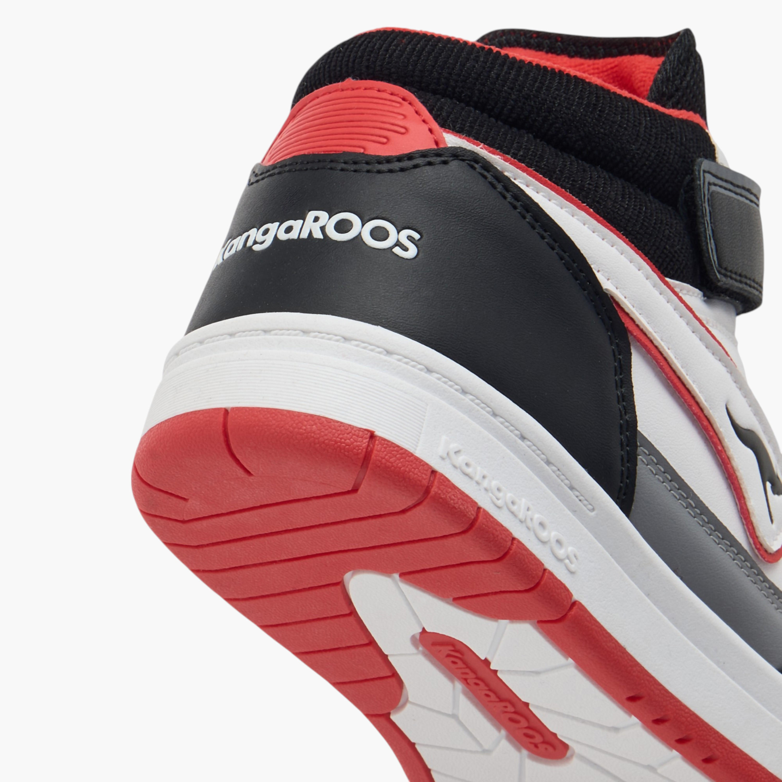 KangaROOS Women's Logo Detail High Cut Sneakers with Hook and Loop Closure-women-shoes-sneakers-image-5