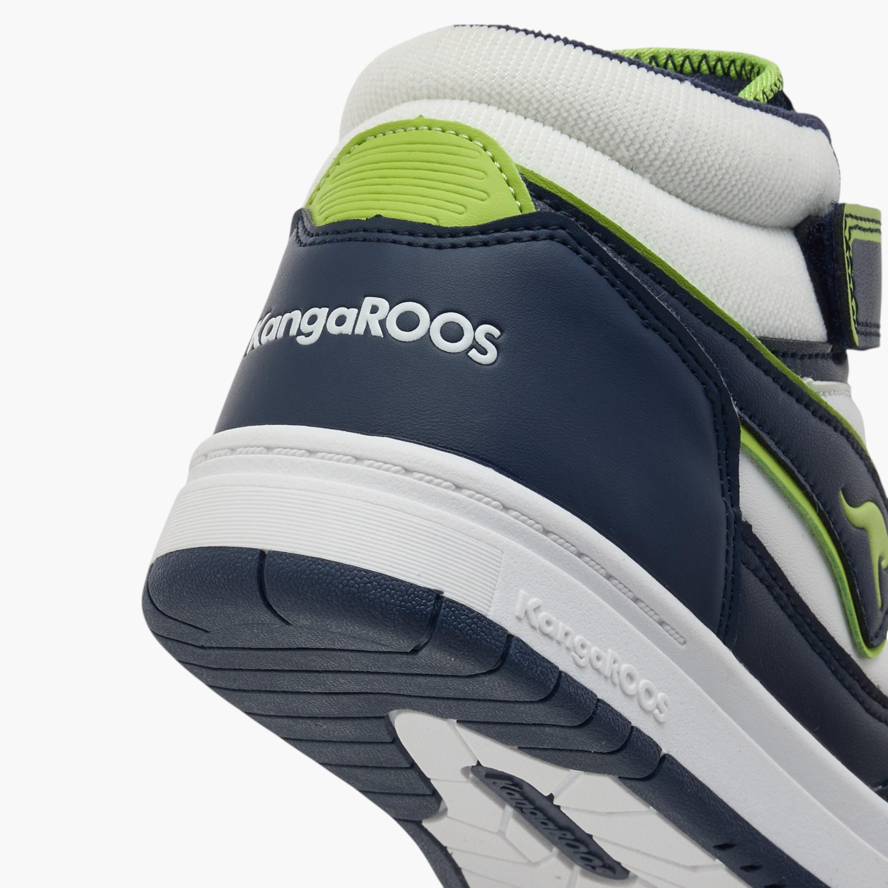 KangaROOS Women's Logo Detail High Cut Sneakers with Hook and Loop Closure-women-shoes-sneakers-image-5