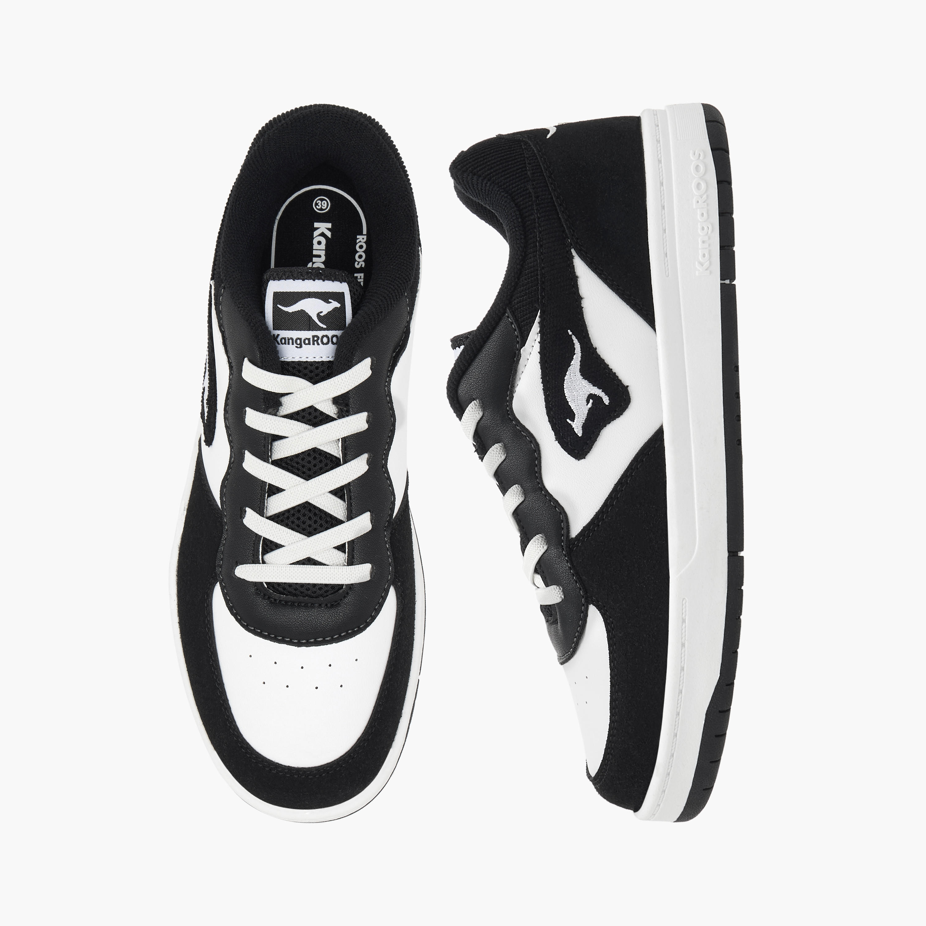 KangaROOS Women's Panelled Sneakers with Lace-Up Closure-women-shoes-sneakers-image-1