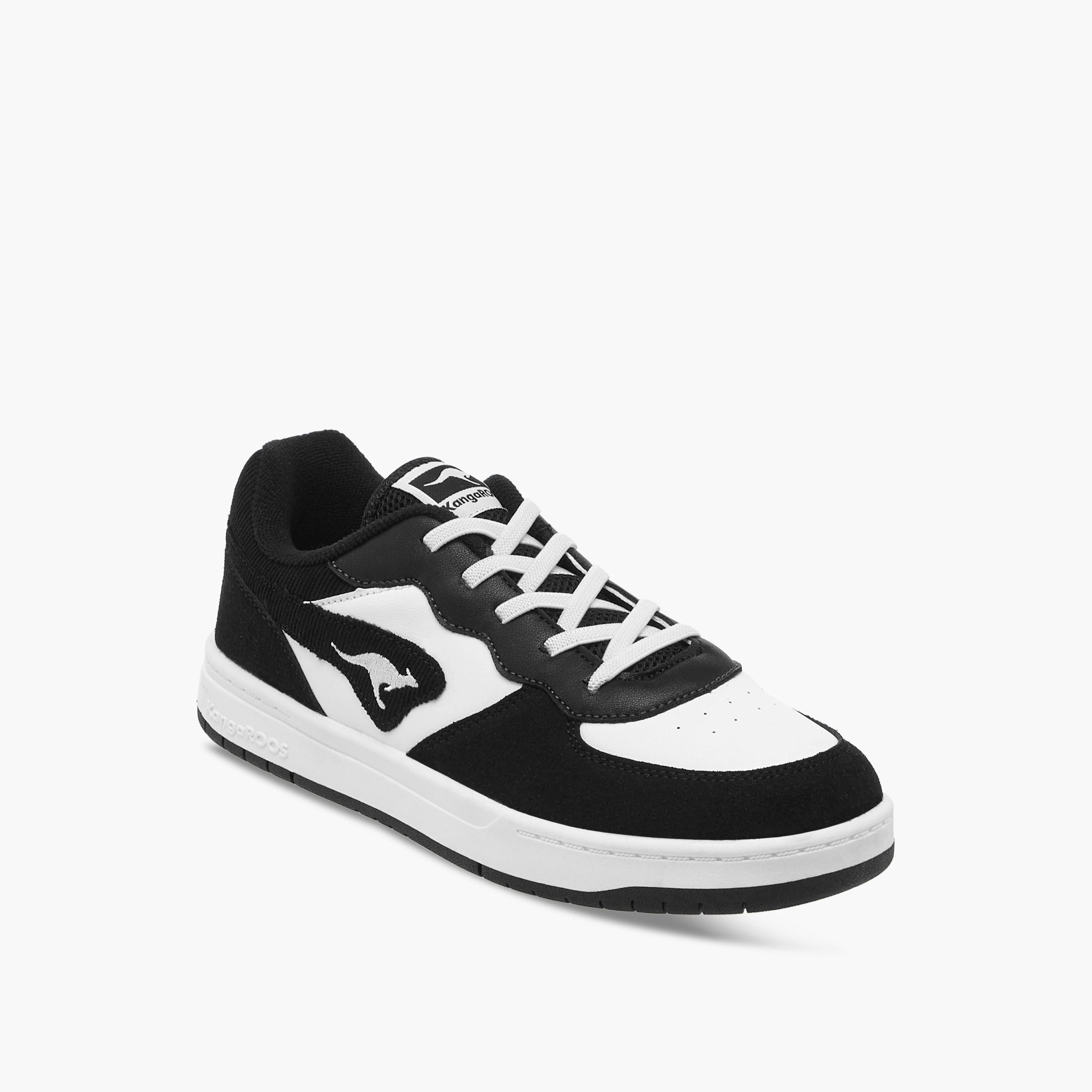 KangaROOS Women's Panelled Sneakers with Lace-Up Closure-women-shoes-sneakers-image-2