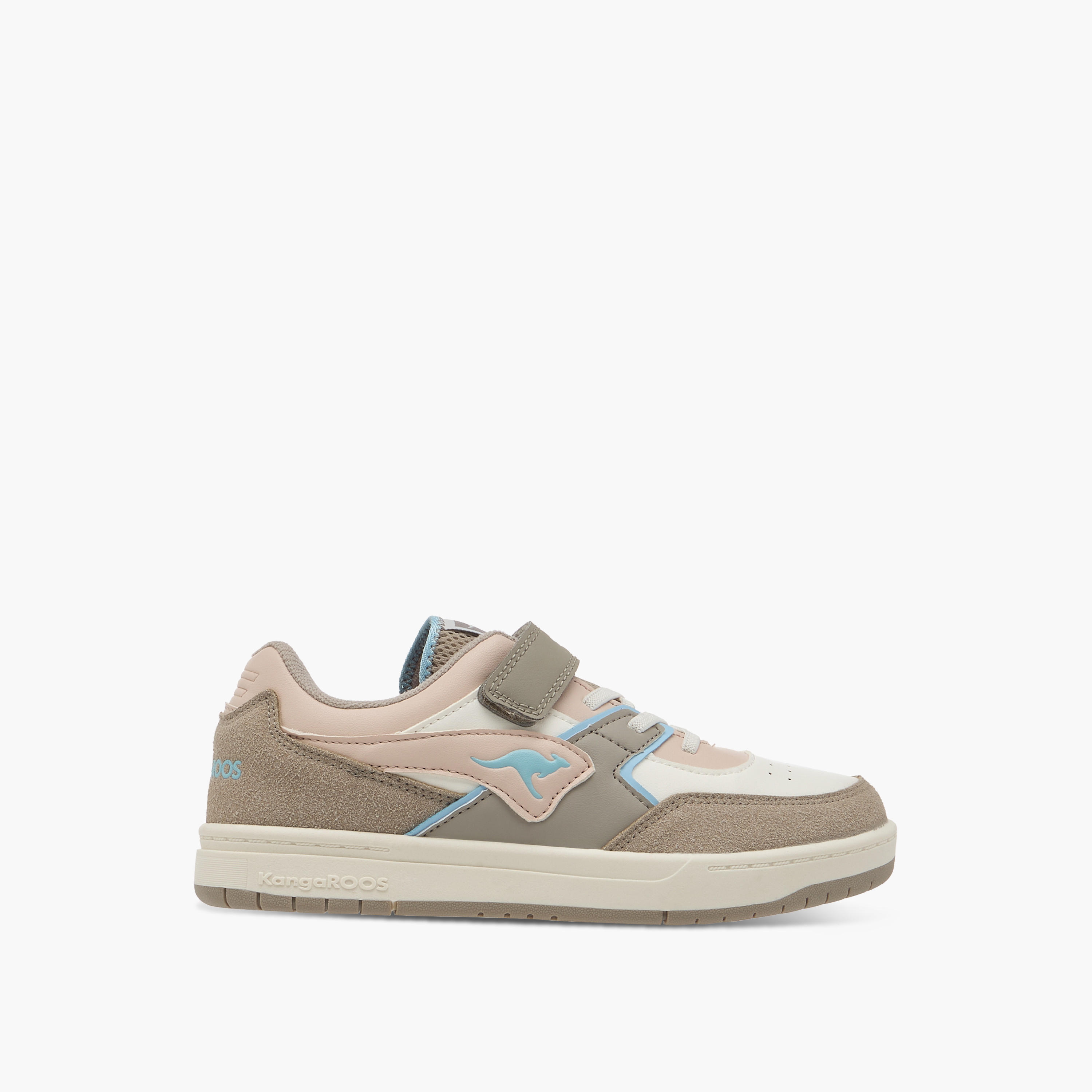 KangaROOS Girls' Panelled Sneakers with Hook and Loop Closure-girls-shoes-sneakers-image-3