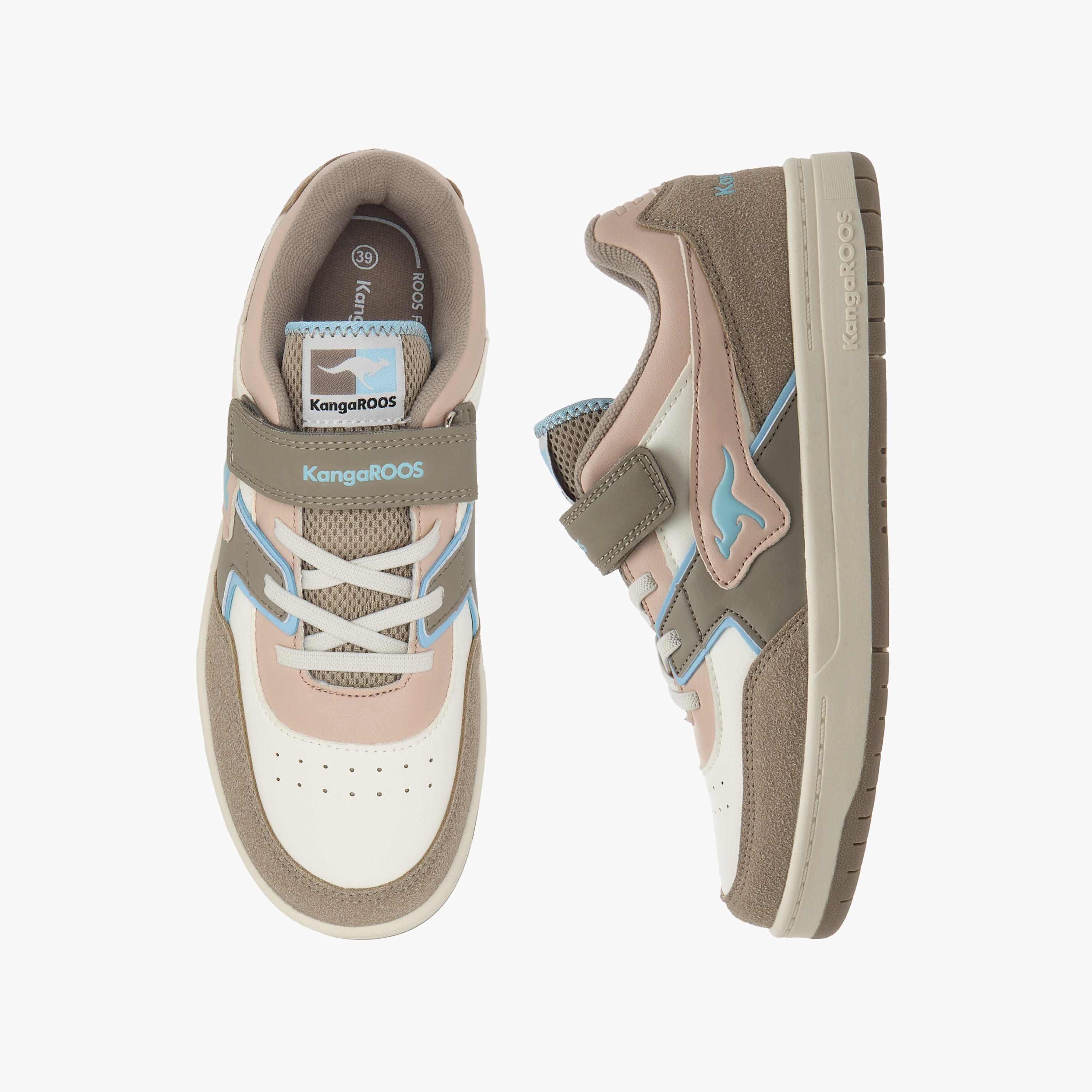 KangaROOS Women's Panelled Sneakers with Hook and Loop Closure-women-shoes-sneakers-image-1