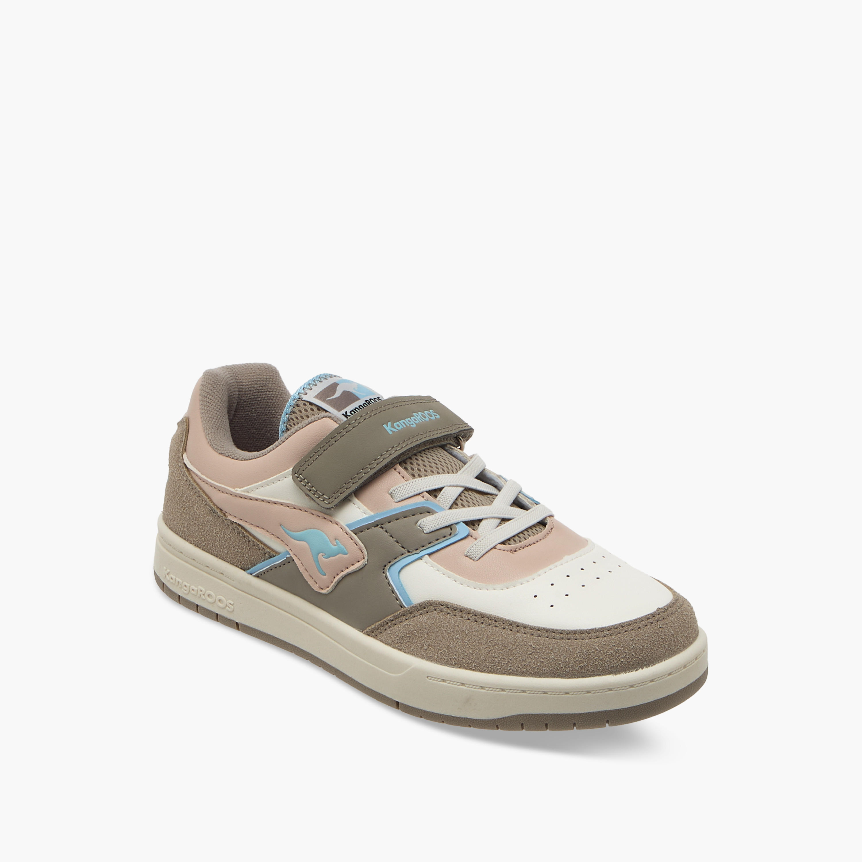 KangaROOS Women's Panelled Sneakers with Hook and Loop Closure-women-shoes-sneakers-image-2