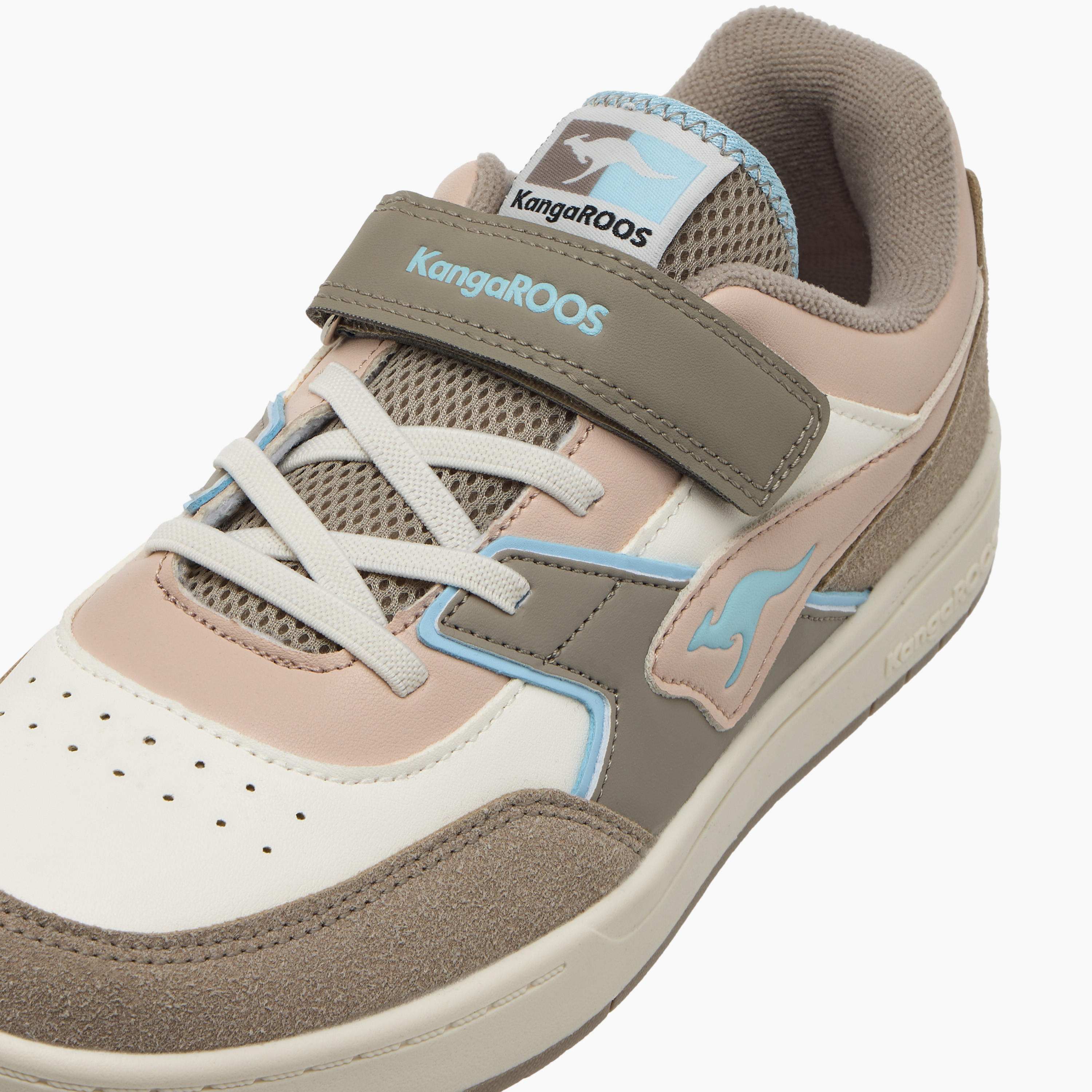 KangaROOS Women's Panelled Sneakers with Hook and Loop Closure-women-shoes-sneakers-image-4