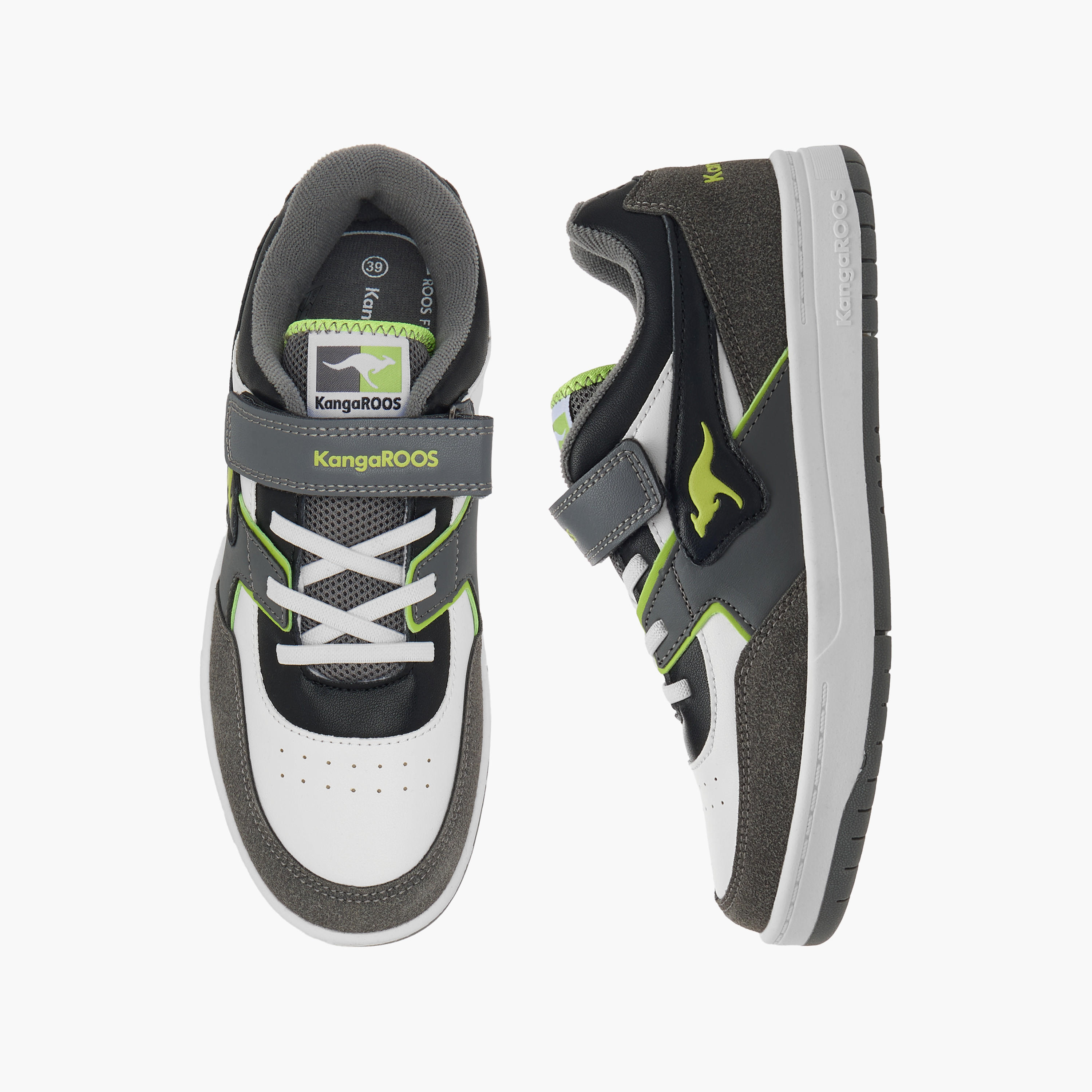 KangaROOS Women's Panelled Sneakers with Hook and Loop Closure-women-shoes-sneakers-image-1