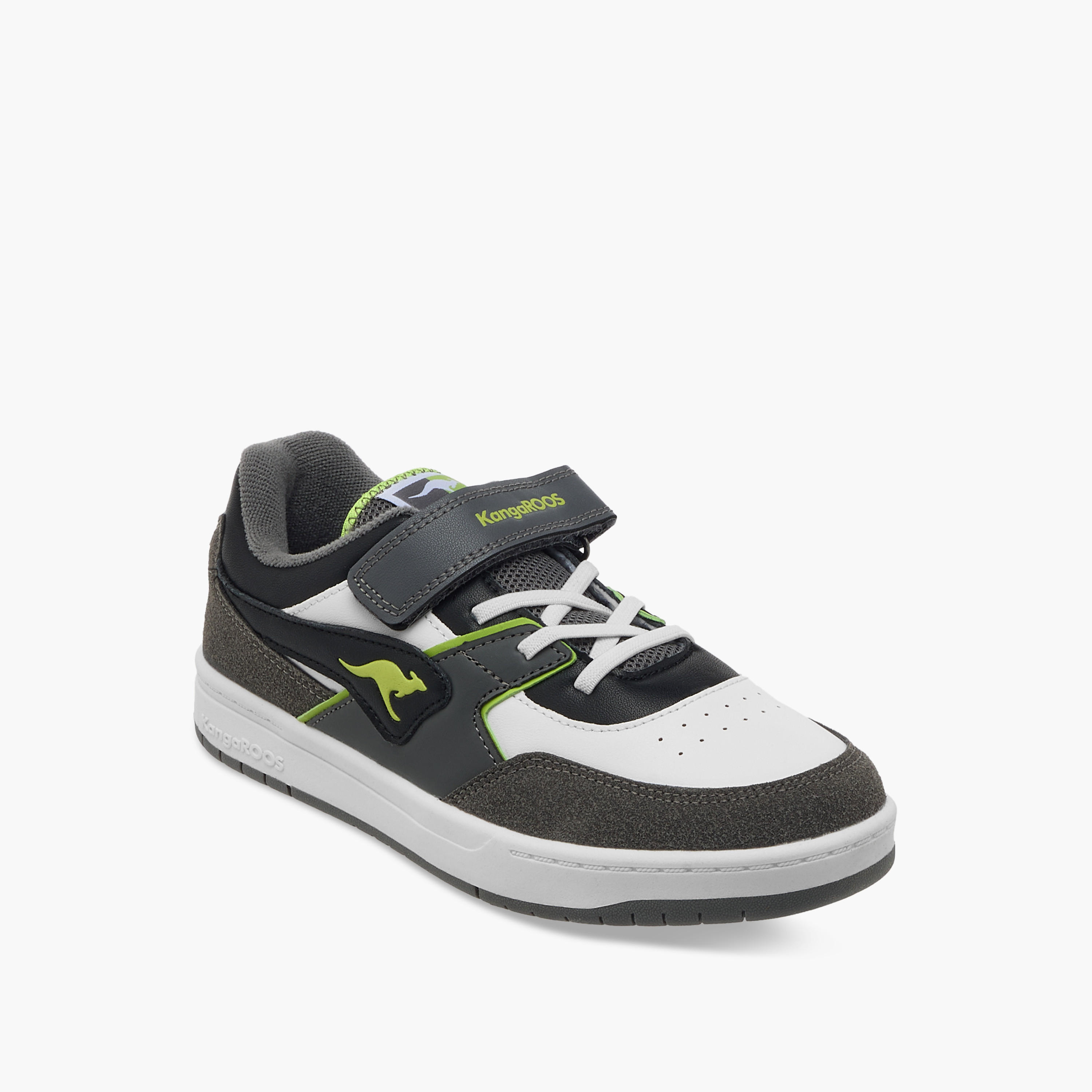 KangaROOS Women's Panelled Sneakers with Hook and Loop Closure-women-shoes-sneakers-image-2