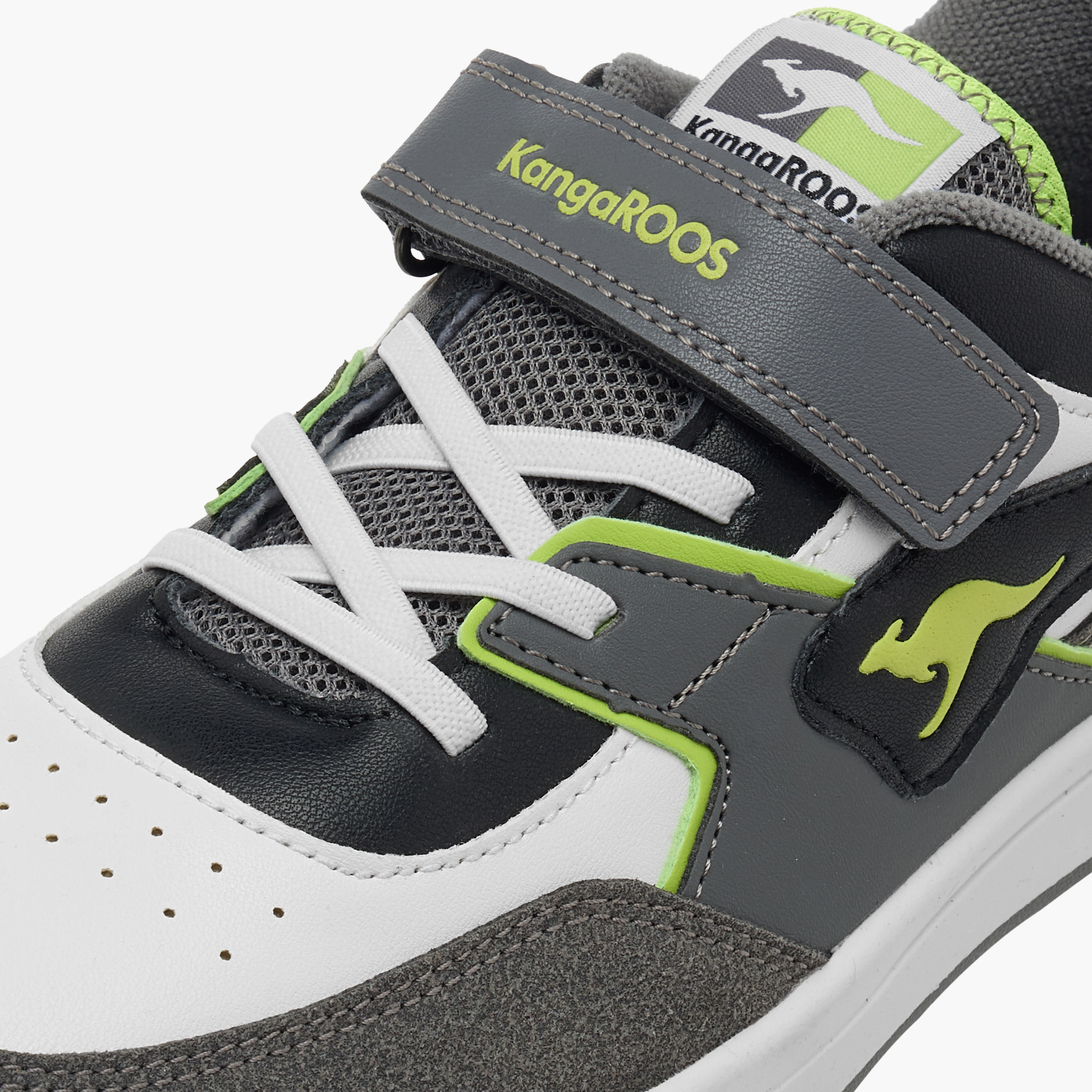 KangaROOS Women's Panelled Sneakers with Hook and Loop Closure-women-shoes-sneakers-image-4