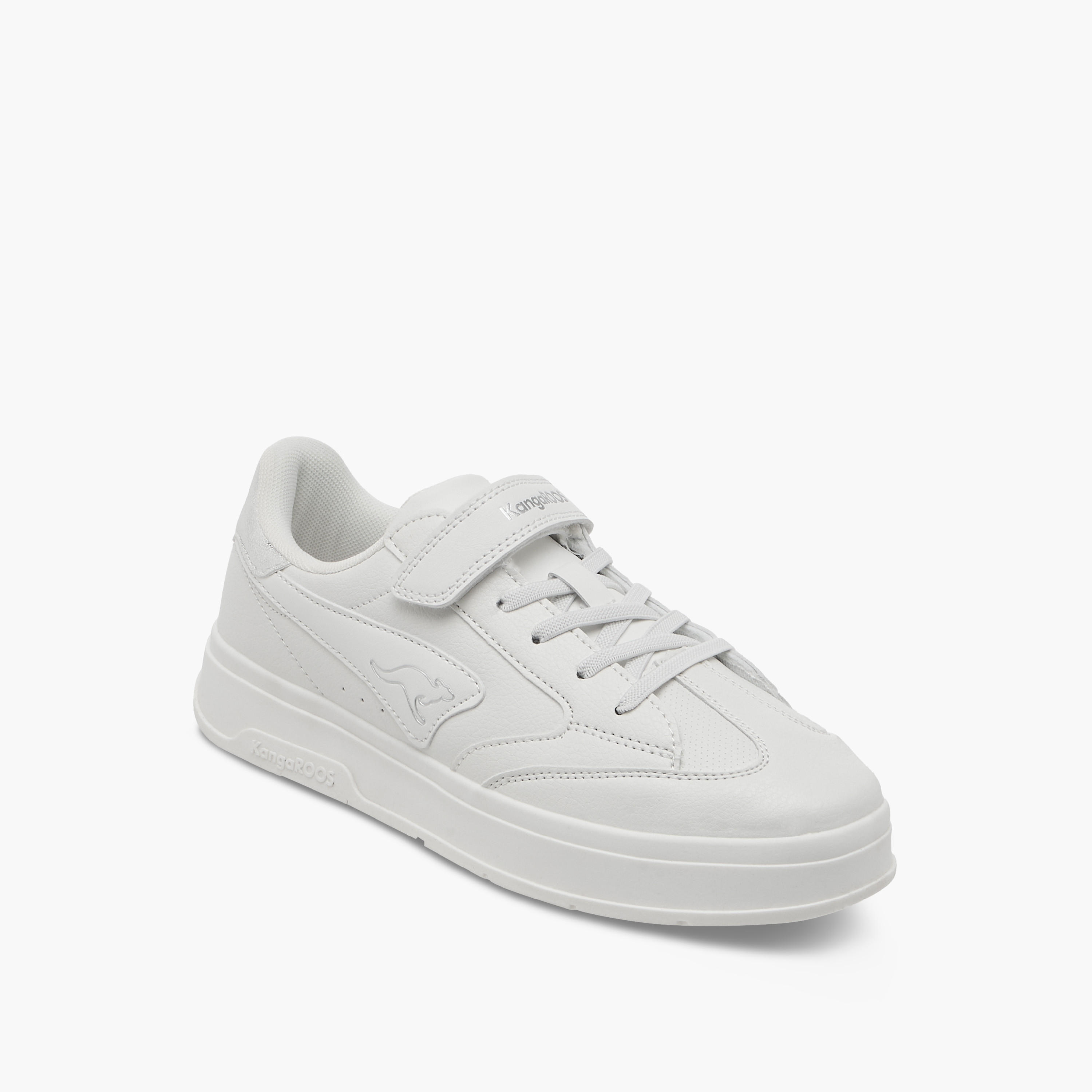 KangaROOS Kids Panelled Sneakers with Hook and Loop Closure-girls-shoes-sneakers-image-2