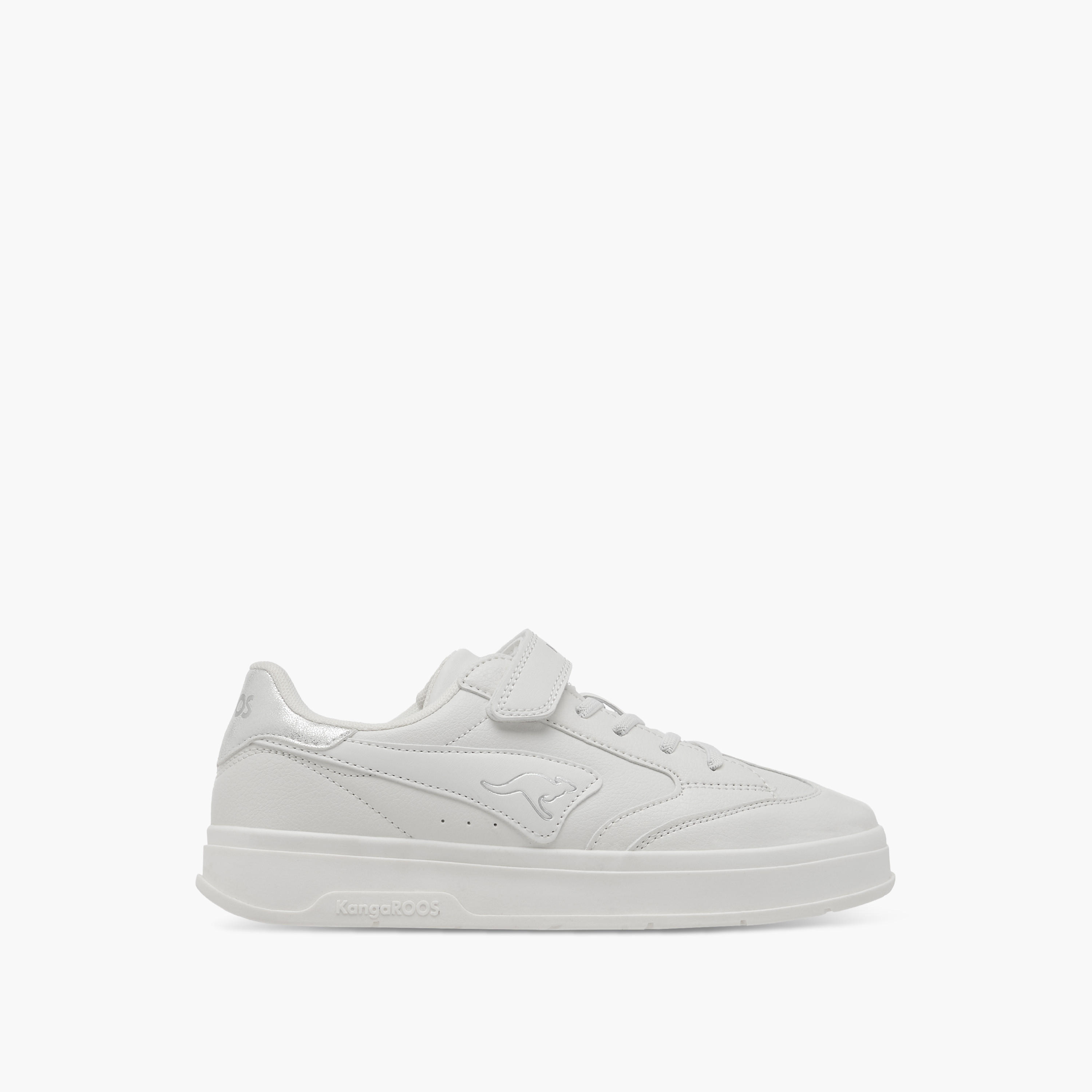 KangaROOS Kids Panelled Sneakers with Hook and Loop Closure-girls-shoes-sneakers-image-3