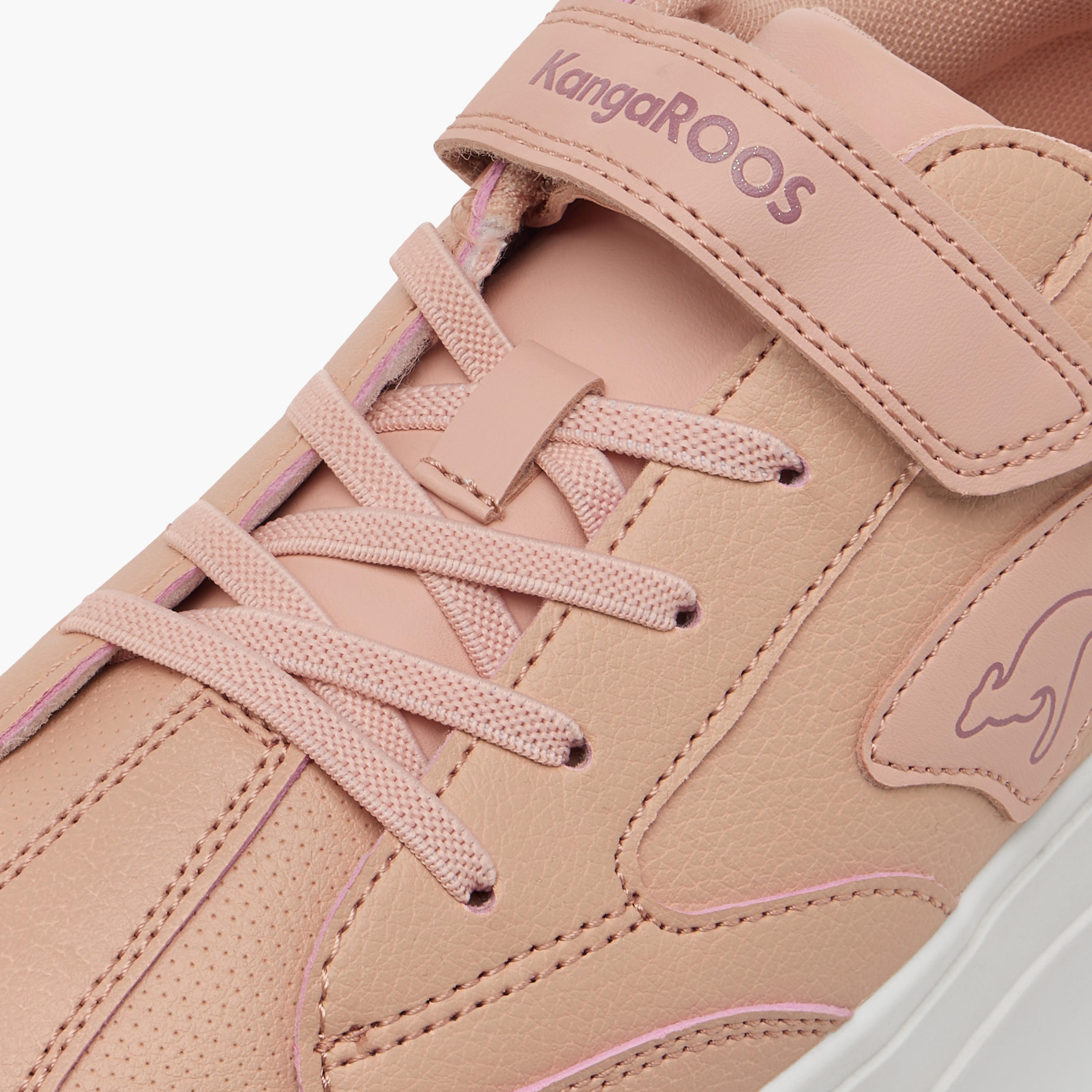 KangaROOS Women's Panelled Sneakers with Hook and Loop Closure-women-shoes-sneakers-image-4
