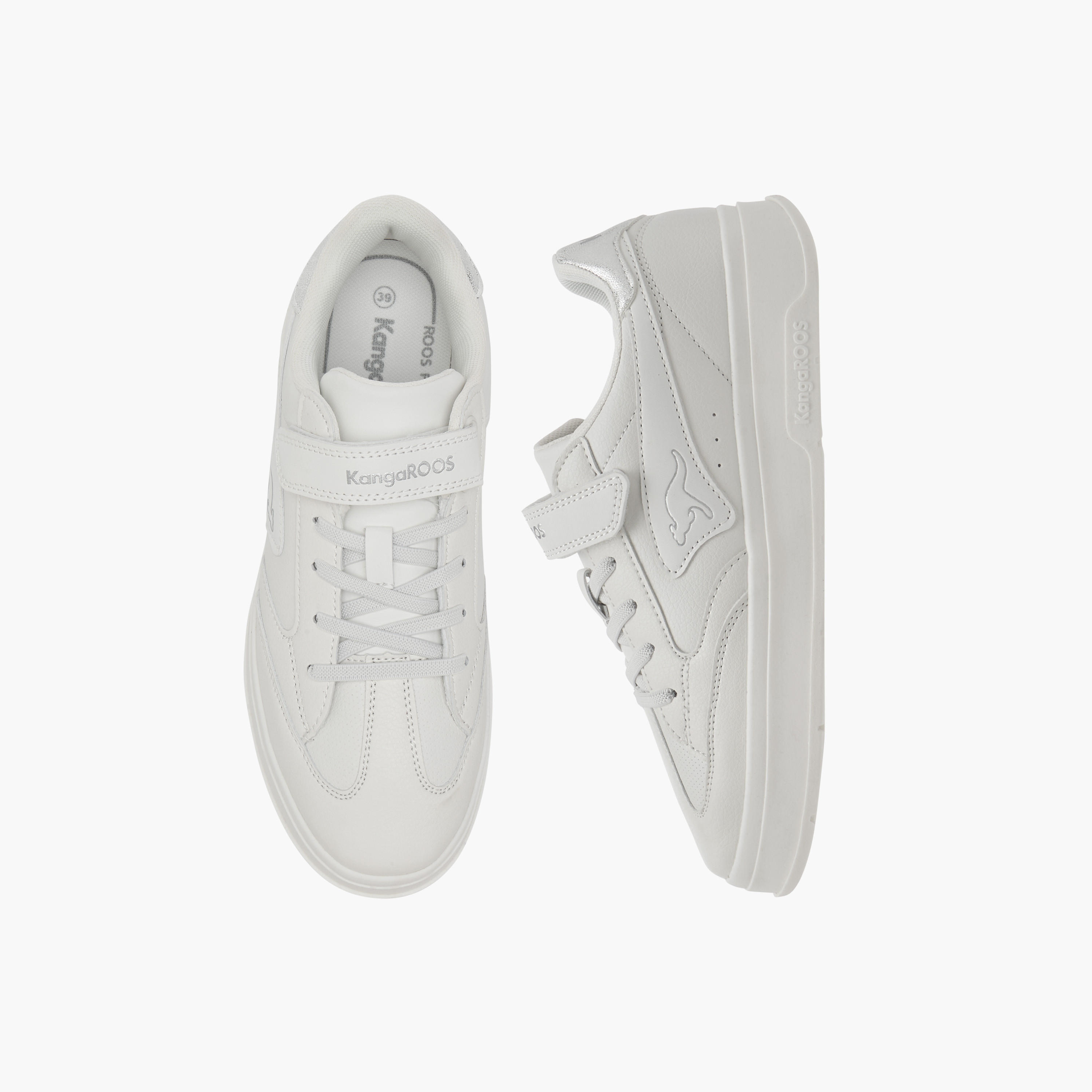KangaROOS Women's Panelled Sneakers with Hook and Loop Closure-women-shoes-sneakers-image-1