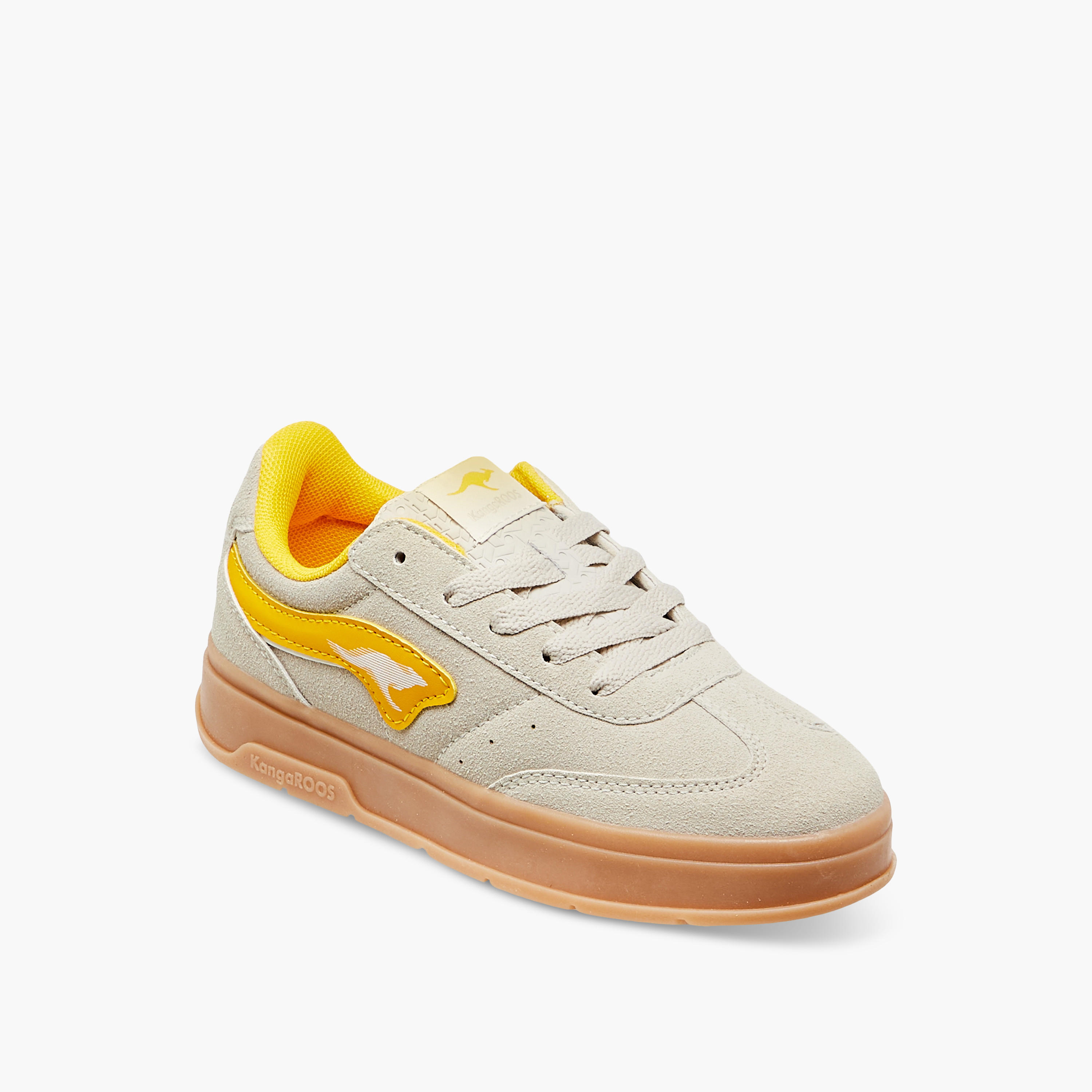 KangaROOS Girls' Panelled Sneakers with Lace-Up Closure-girls-shoes-sneakers-image-2