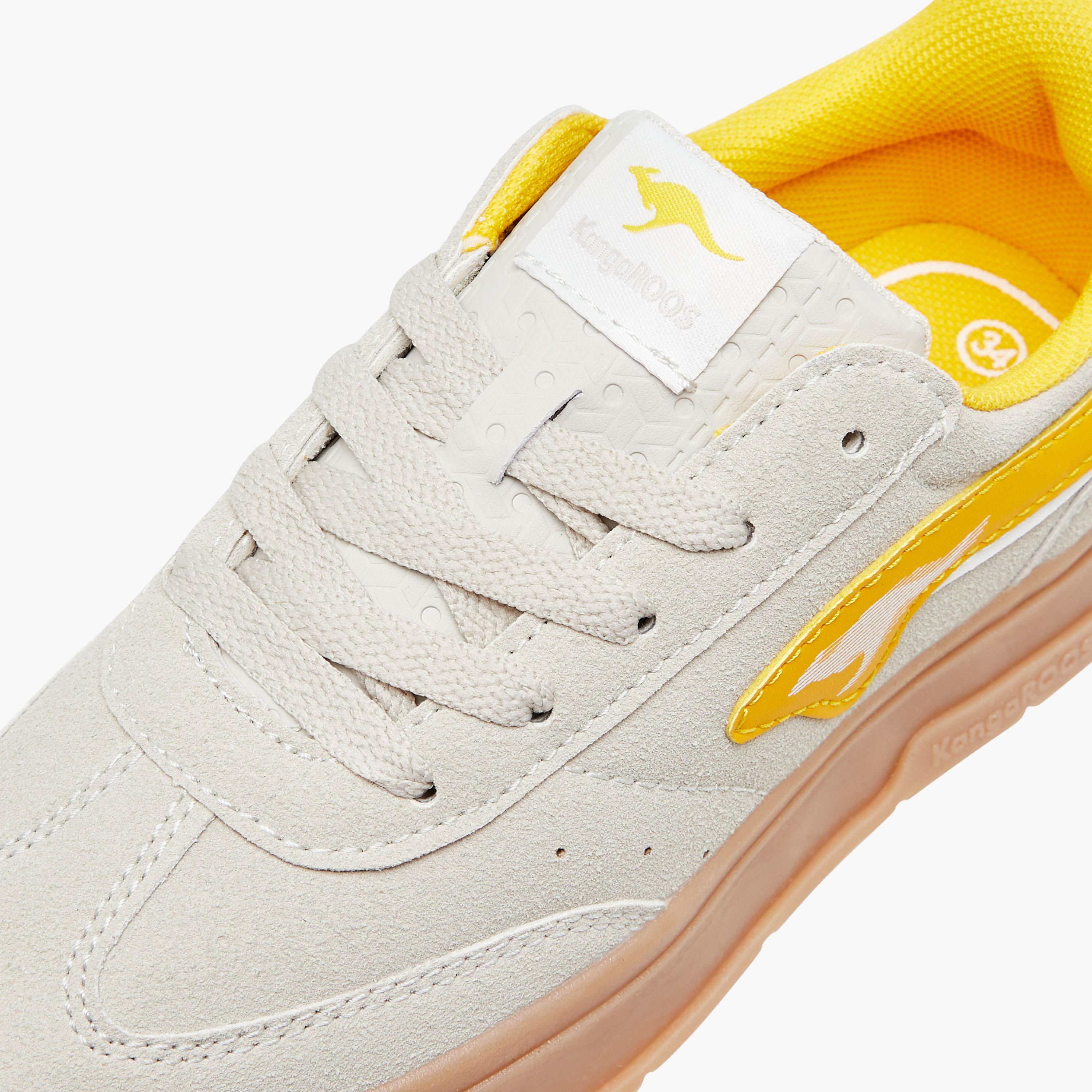 KangaROOS Girls' Panelled Sneakers with Lace-Up Closure-girls-shoes-sneakers-image-4