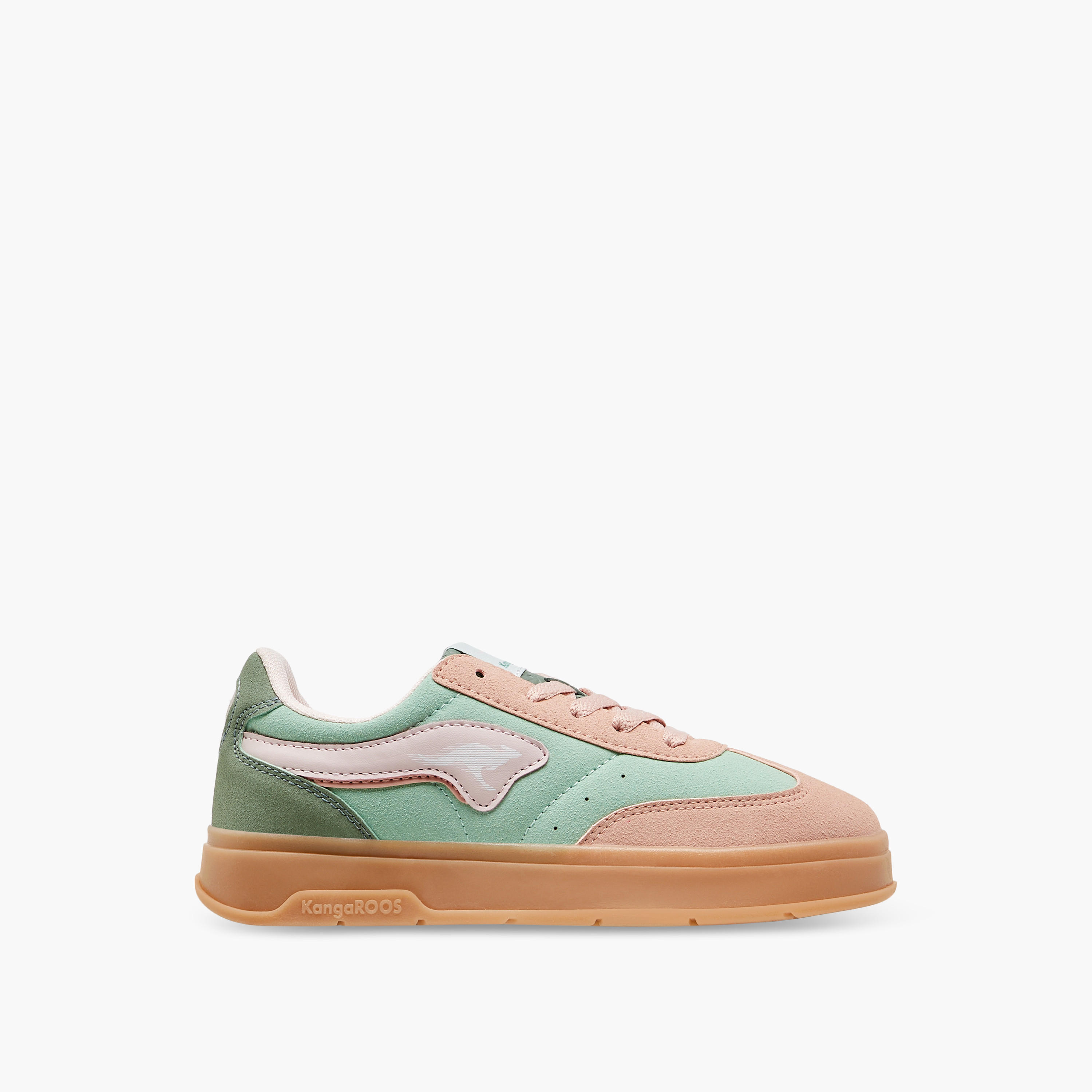 KangaROOS Girls' Panelled Sneakers with Lace-Up Closure-girls-shoes-sneakers-image-3