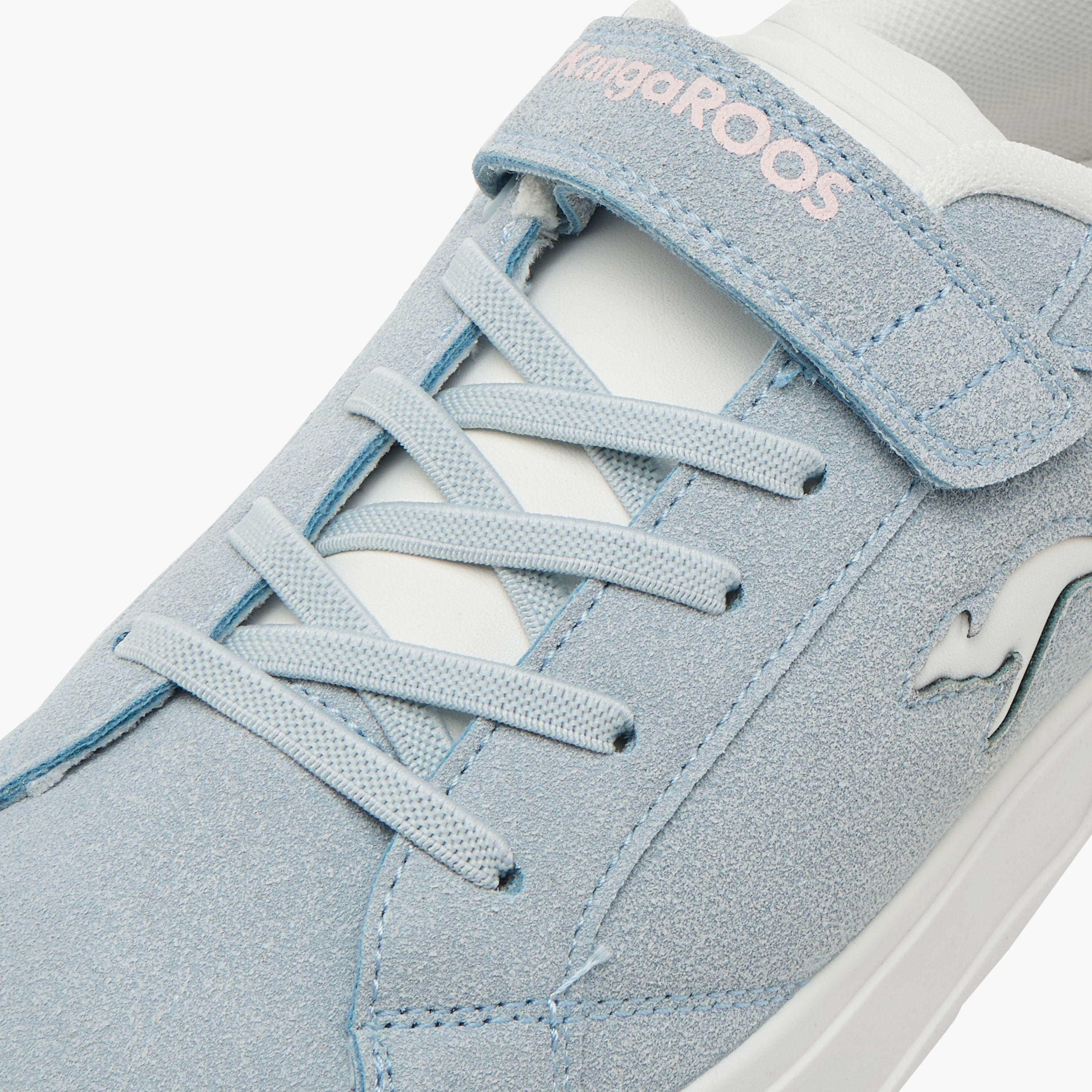 KangaROOS Girls' Panelled Sneakers with Hook and Loop Closure-girls-shoes-sneakers-image-4