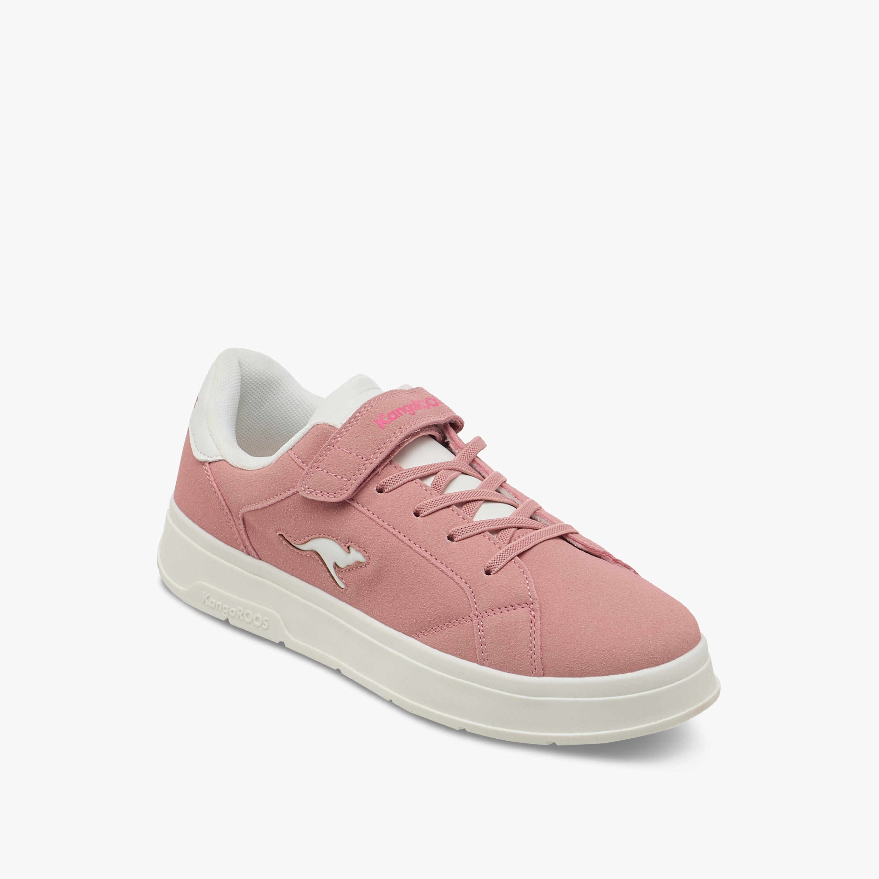 KangaROOS Girls' Panelled Sneakers with Hook and Loop Closure-girls-shoes-sneakers-image-2