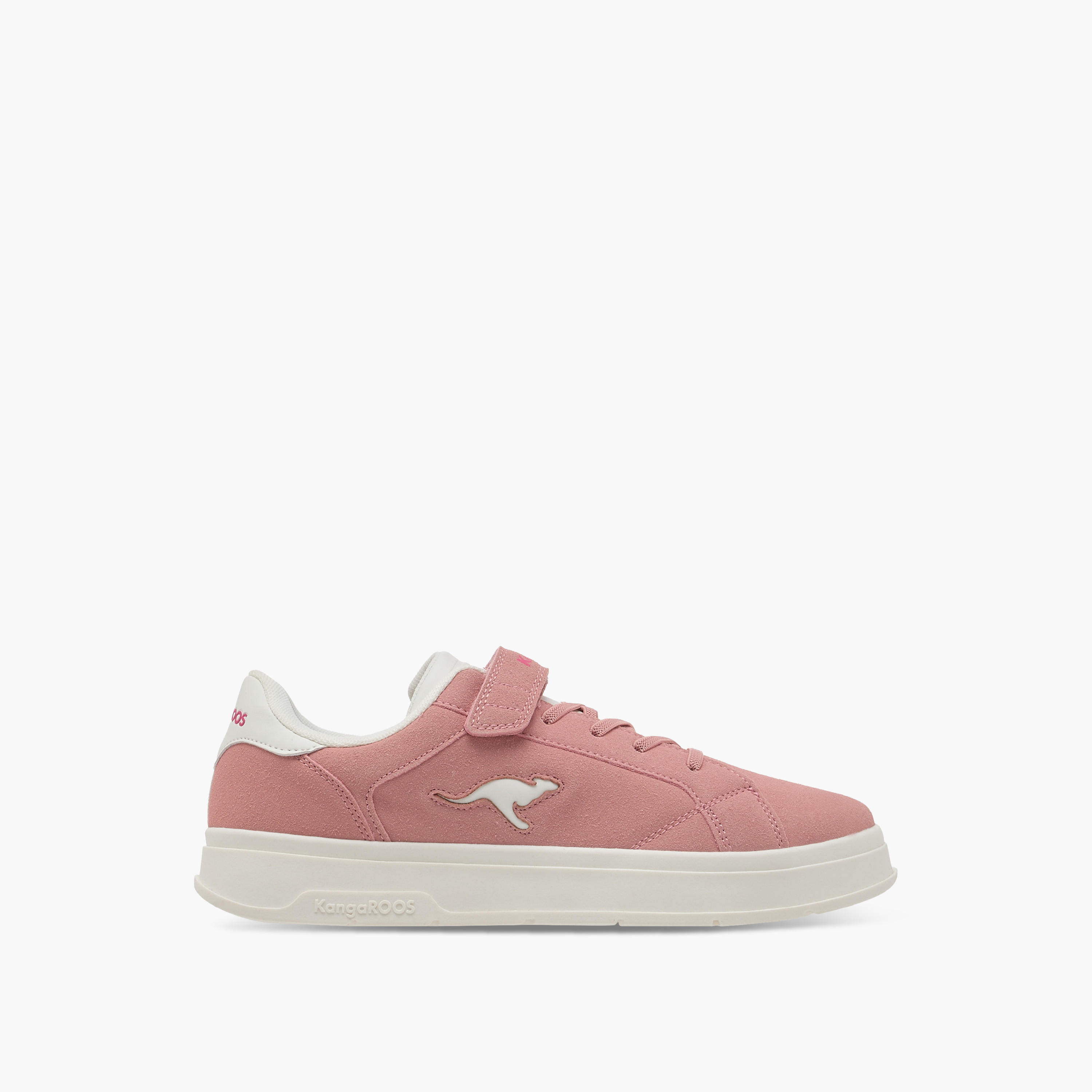 KangaROOS Girls' Panelled Sneakers with Hook and Loop Closure-girls-shoes-sneakers-image-3