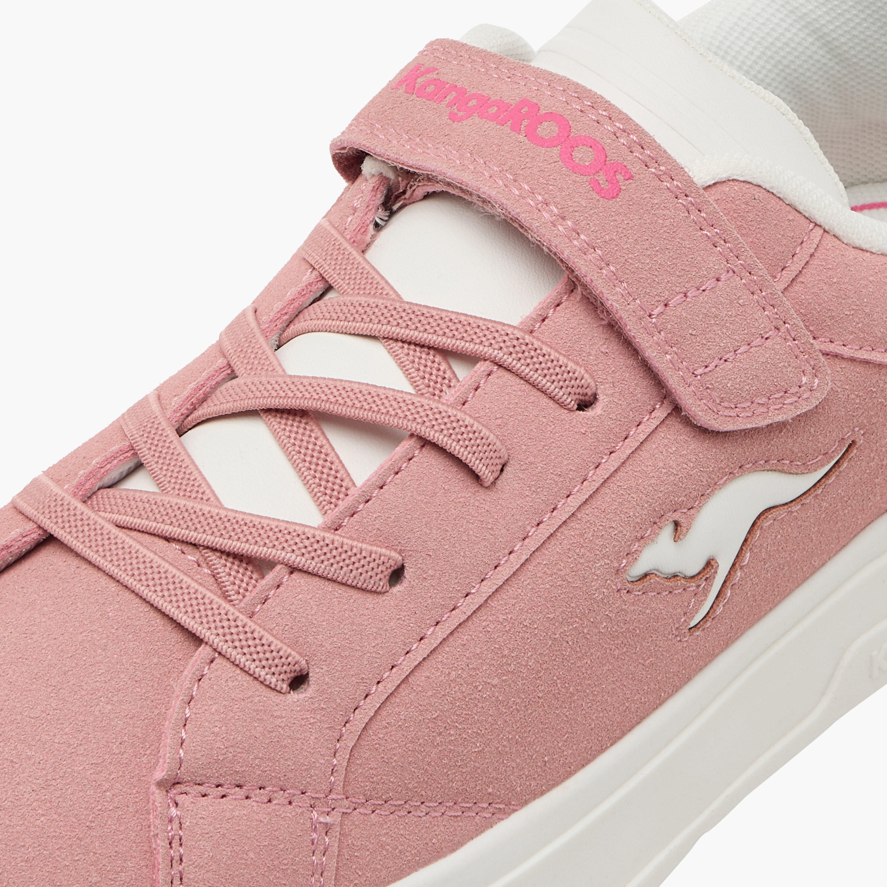 KangaROOS Girls' Panelled Sneakers with Hook and Loop Closure-girls-shoes-sneakers-image-4
