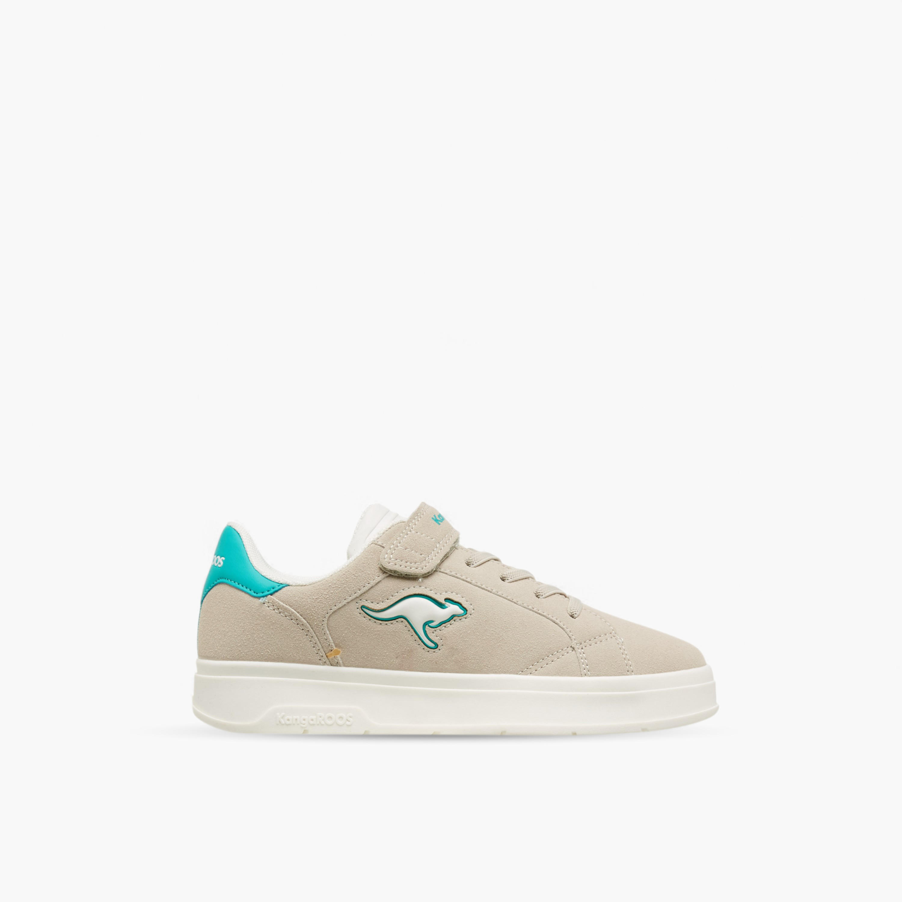 KangaROOS Girls' Panelled Sneakers with Hook and Loop Closure-girls-shoes-sports-image-3
