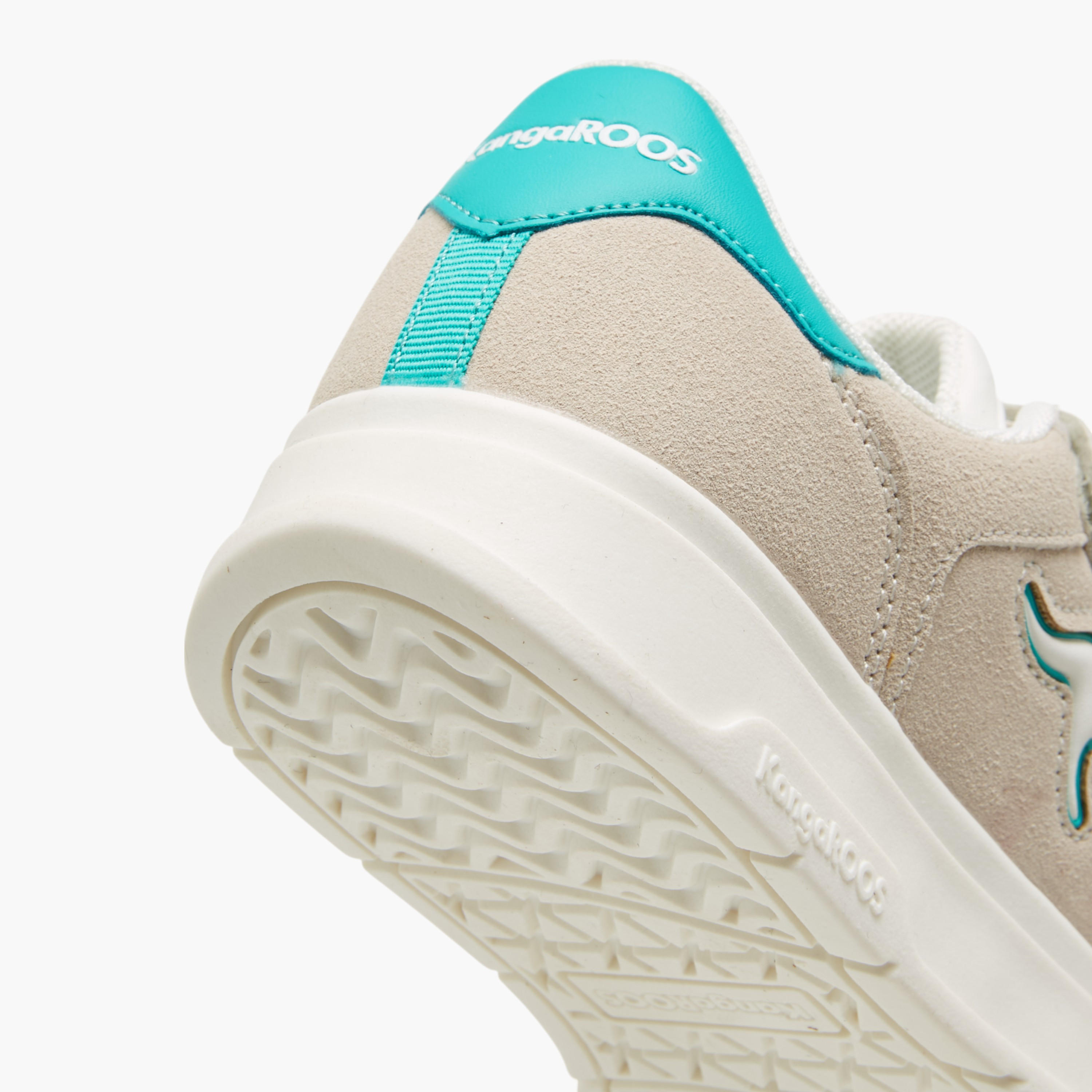 KangaROOS Girls' Panelled Sneakers with Hook and Loop Closure-girls-shoes-sports-image-5