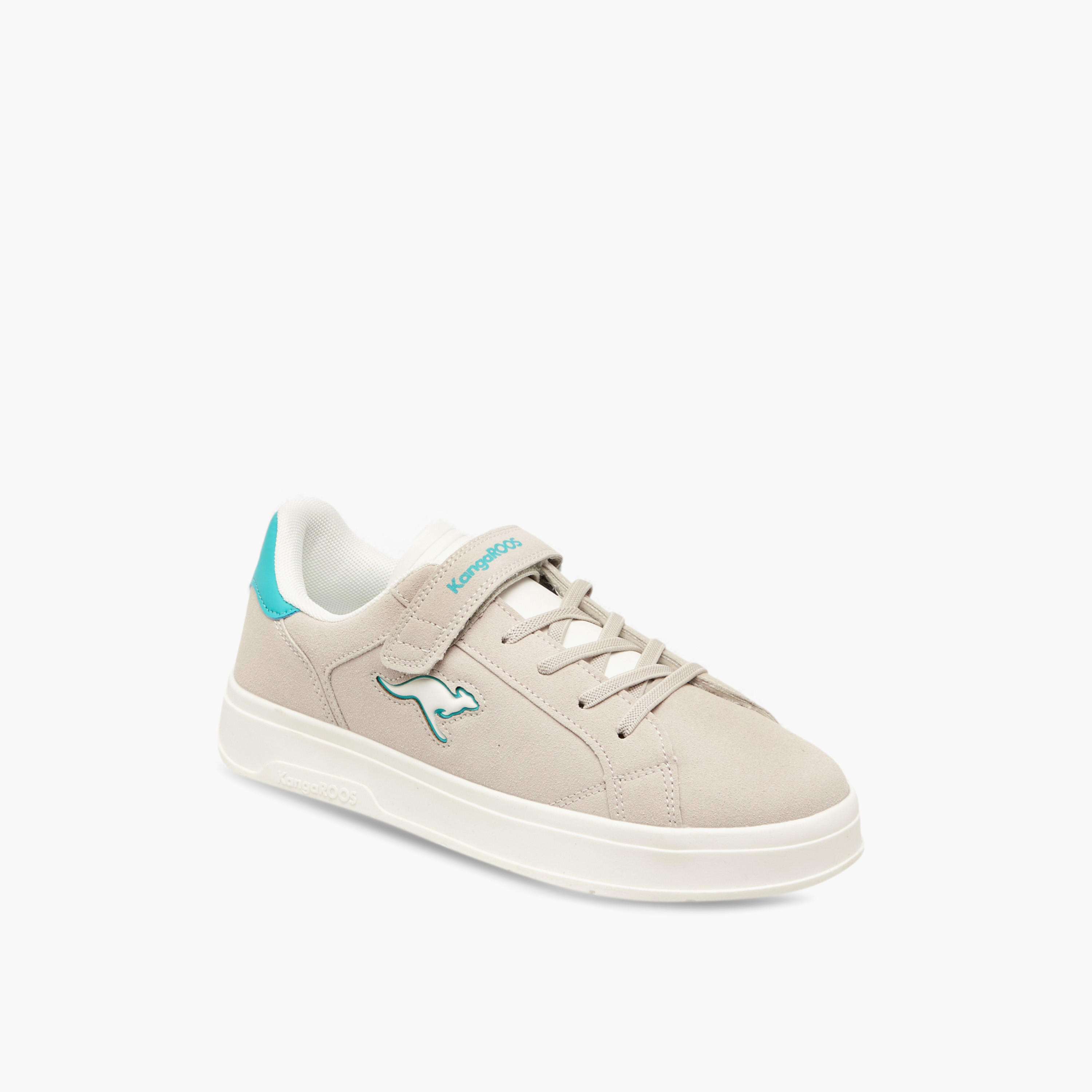 KangaROOS Women's Logo Detail Sneakers with Hook and Loop Closure-women-shoes-sneakers-image-2