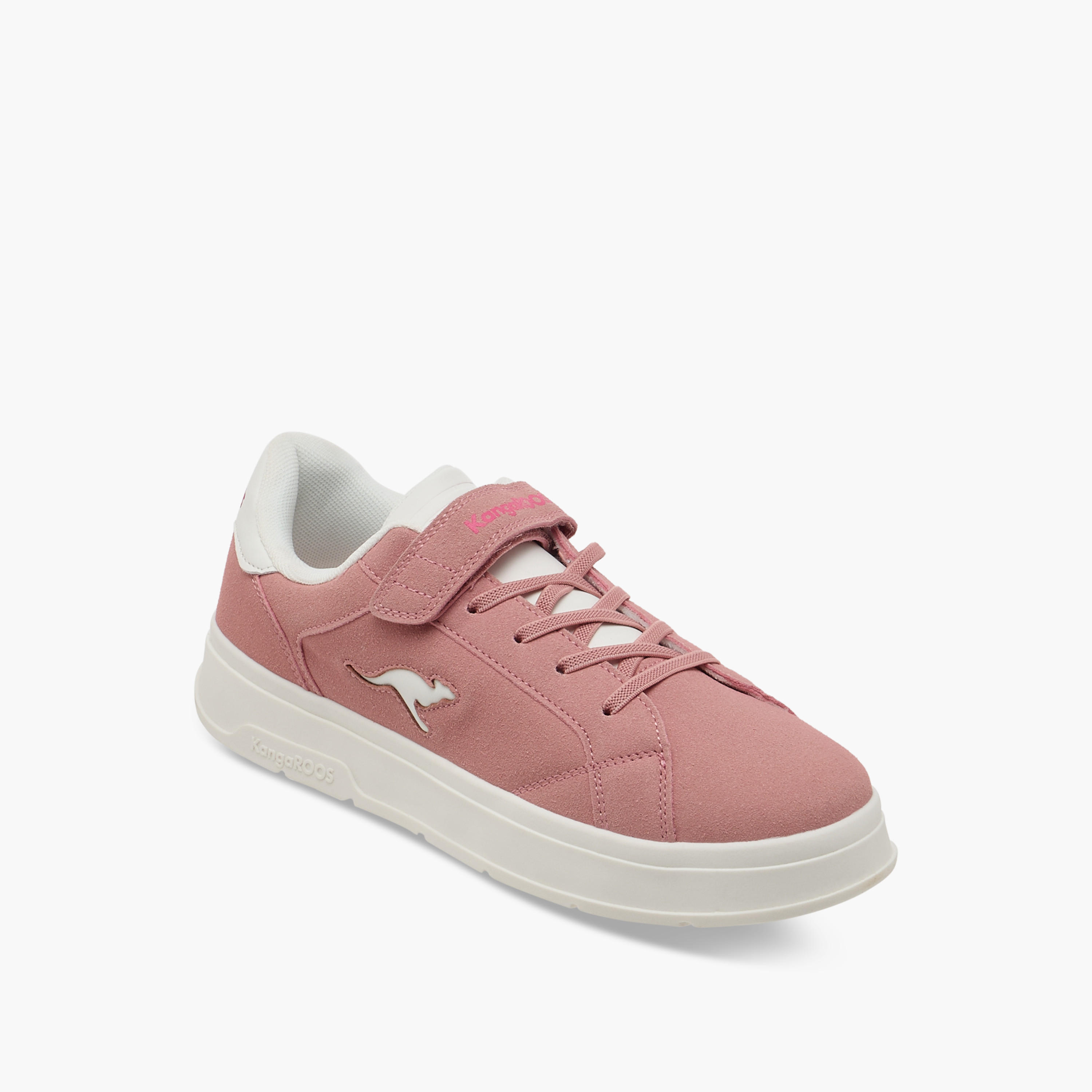 KangaROOS Women's Logo Detail Sneakers with Hook and Loop Closure-women-shoes-sneakers-image-2