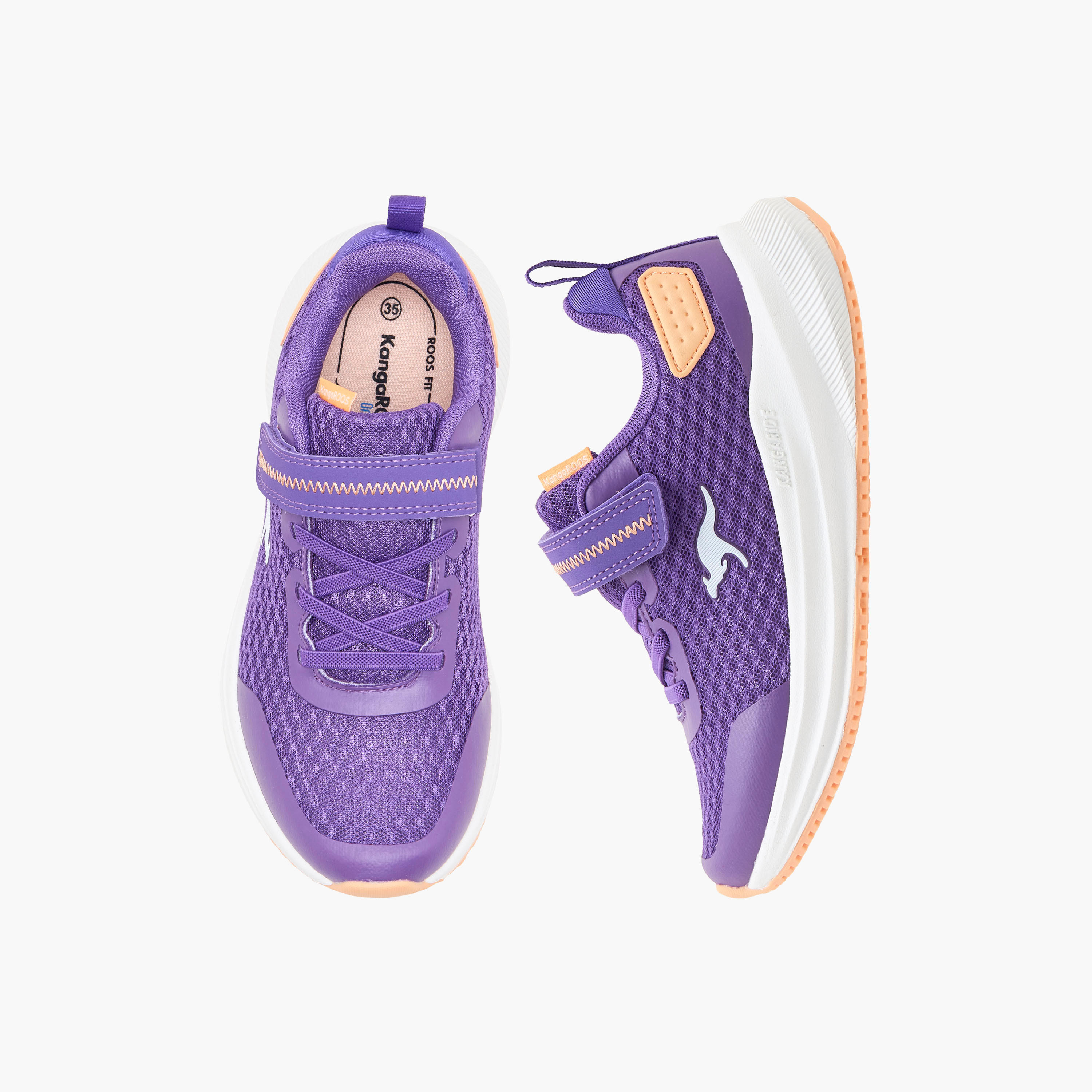 KangaROOS Girls Hook & Loop Sports Shoes-girls-shoes-sports-image-1