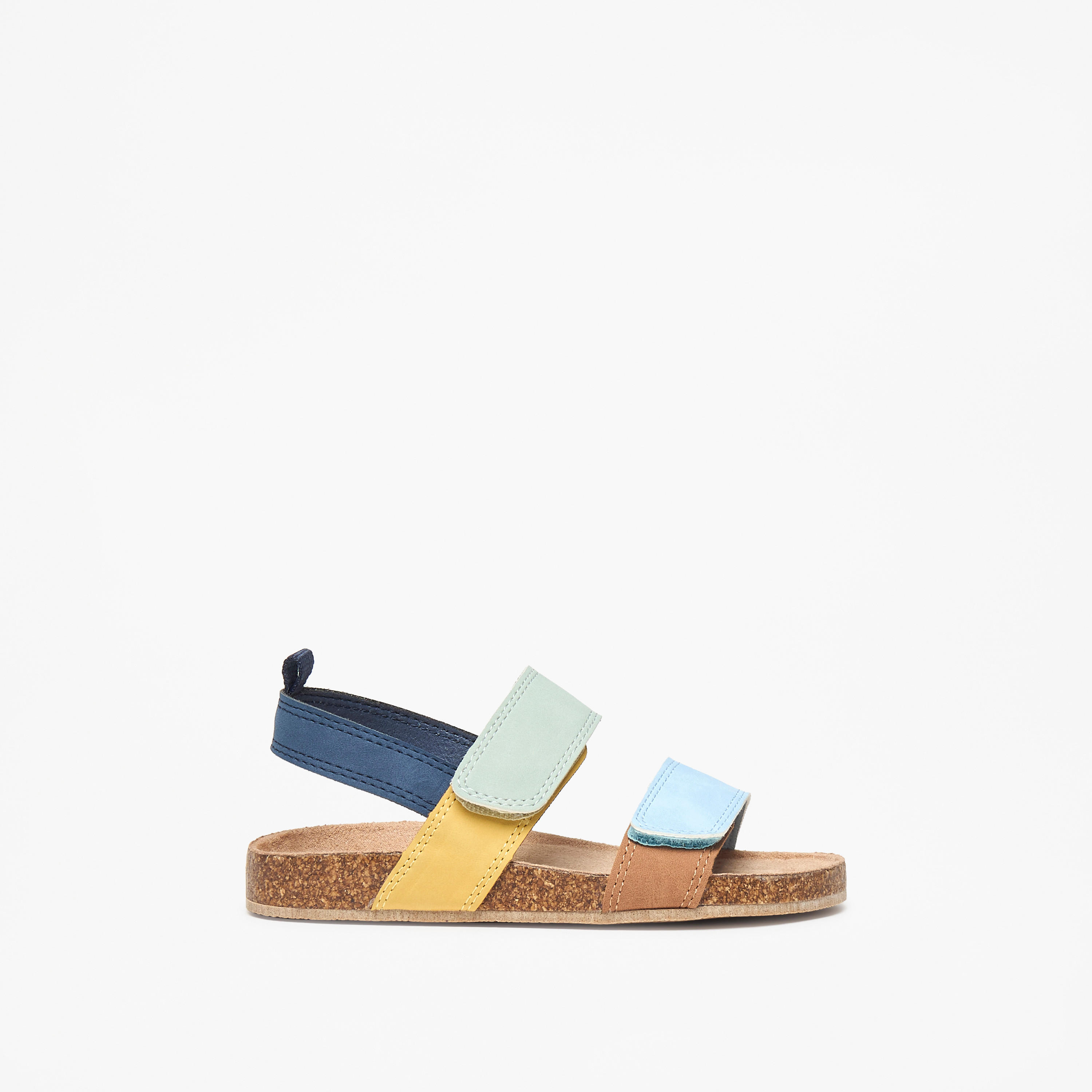 Juniors Boys Solid Hook and Loop Closure Sandals-boys-shoes-sandals-image-3