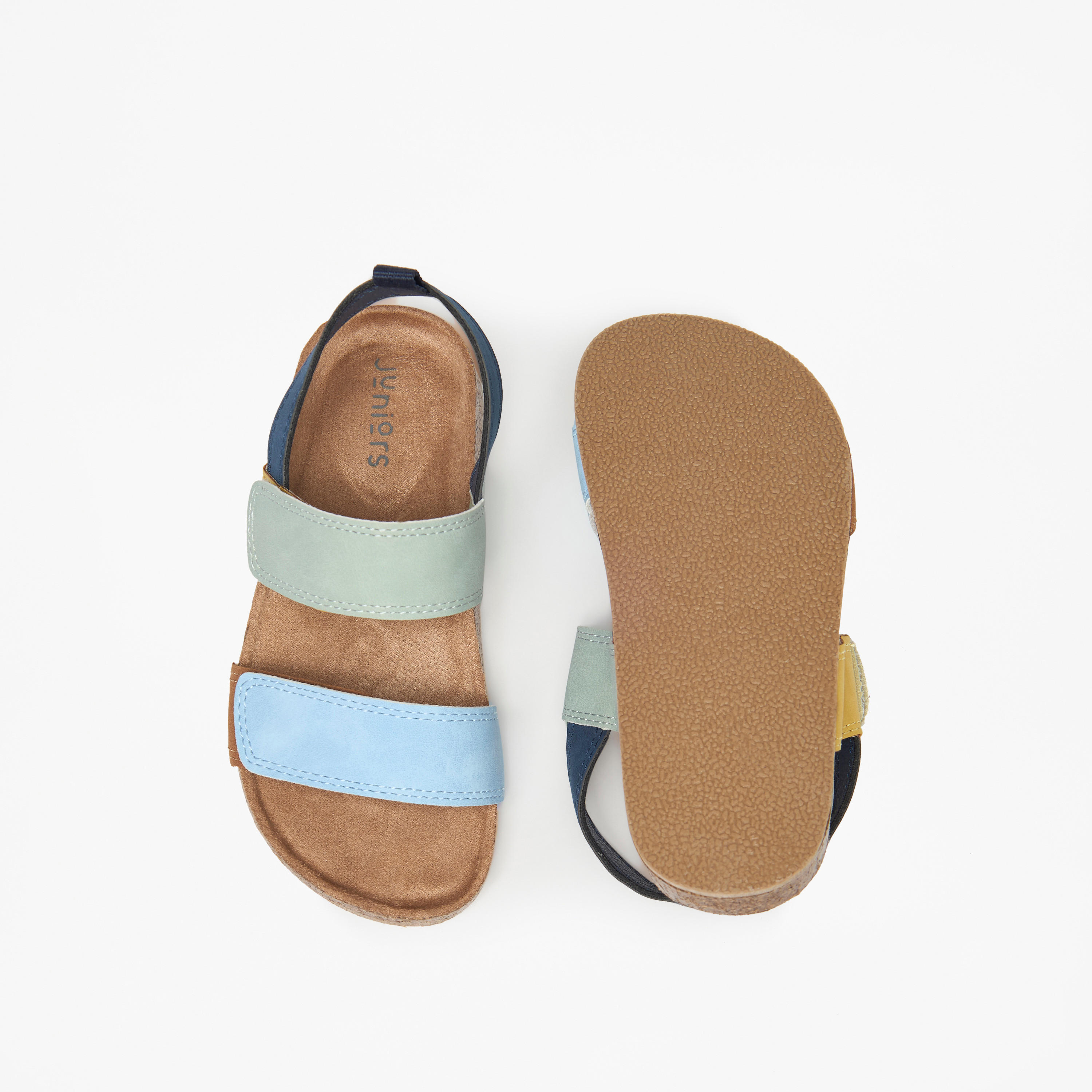 Juniors Boys Solid Hook and Loop Closure Sandals-boys-shoes-sandals-image-4
