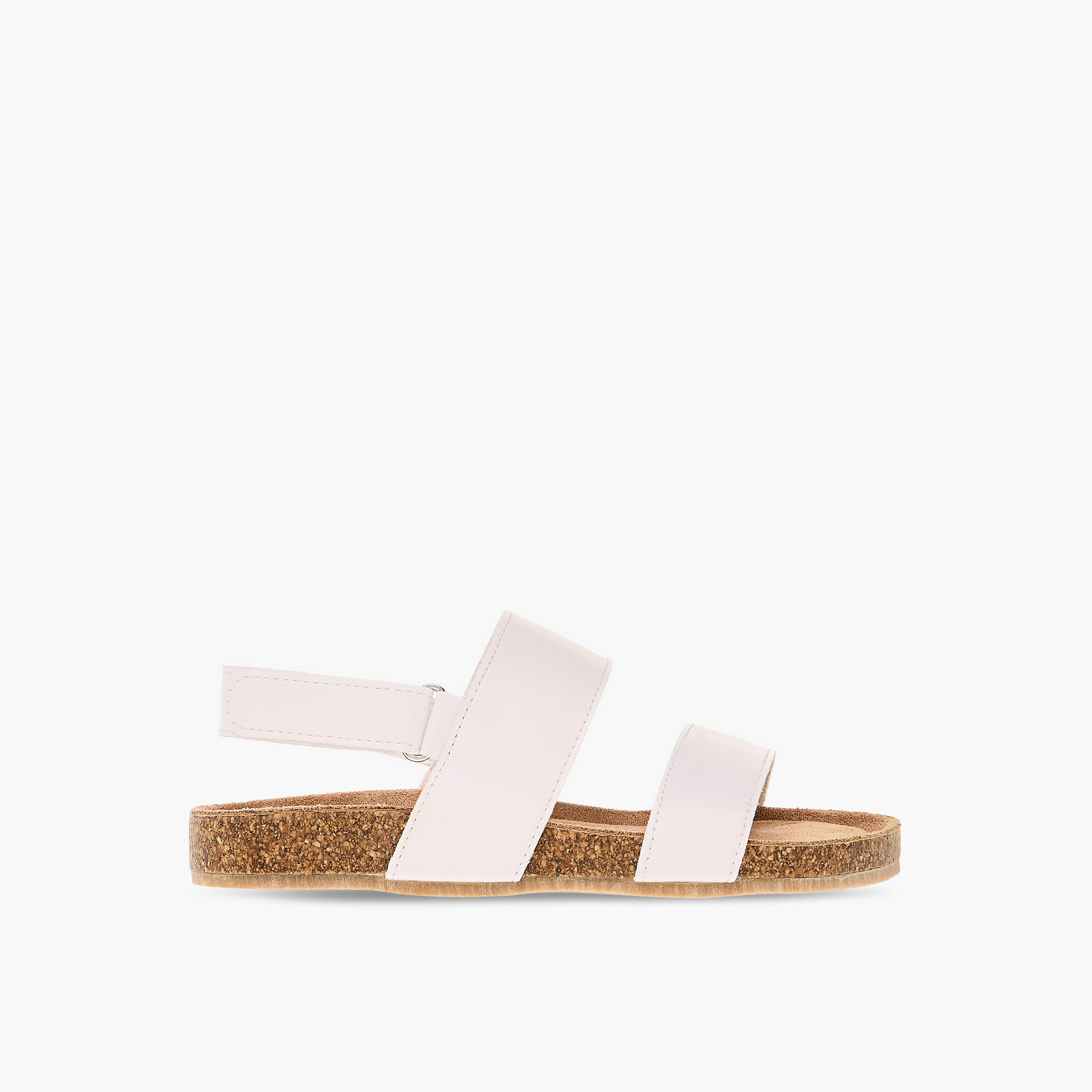 Juniors Solid Strappy Sandals with Hook and Loop Closure-boys-shoes-sandals-image-2