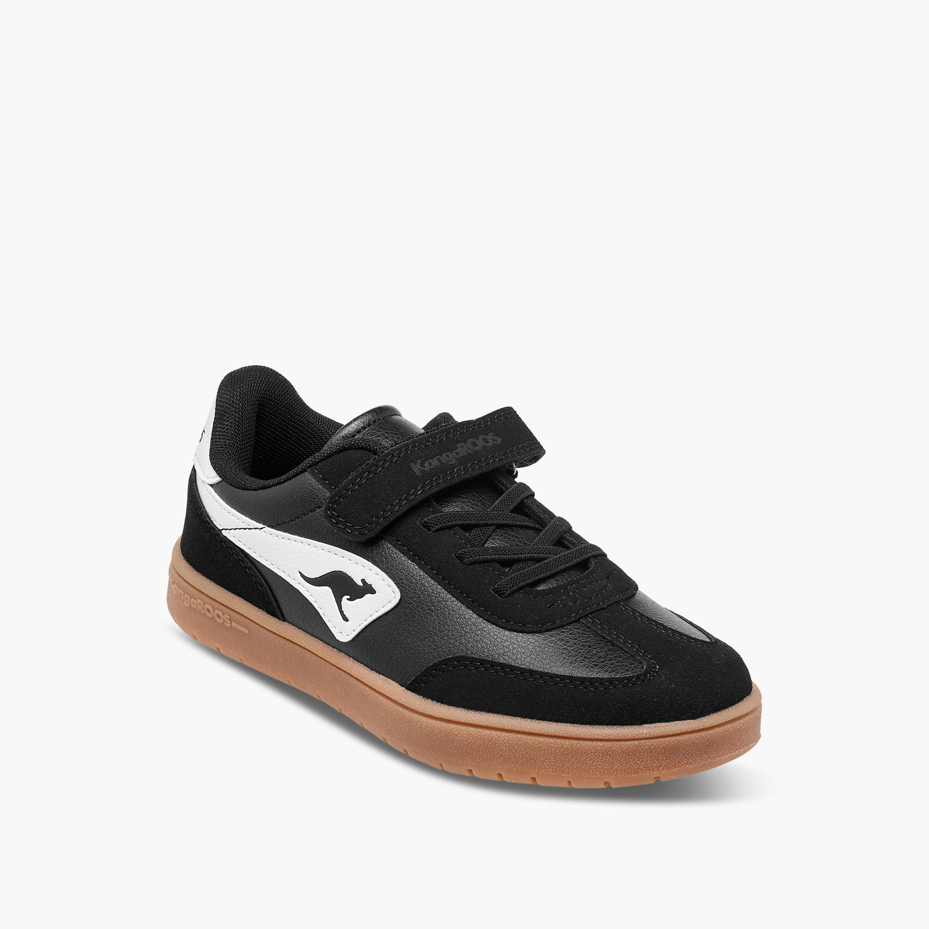 KangaROOS Boys' Panelled Sneakers with Hook and Loop Closure-boys-shoes-sneakers-image-2