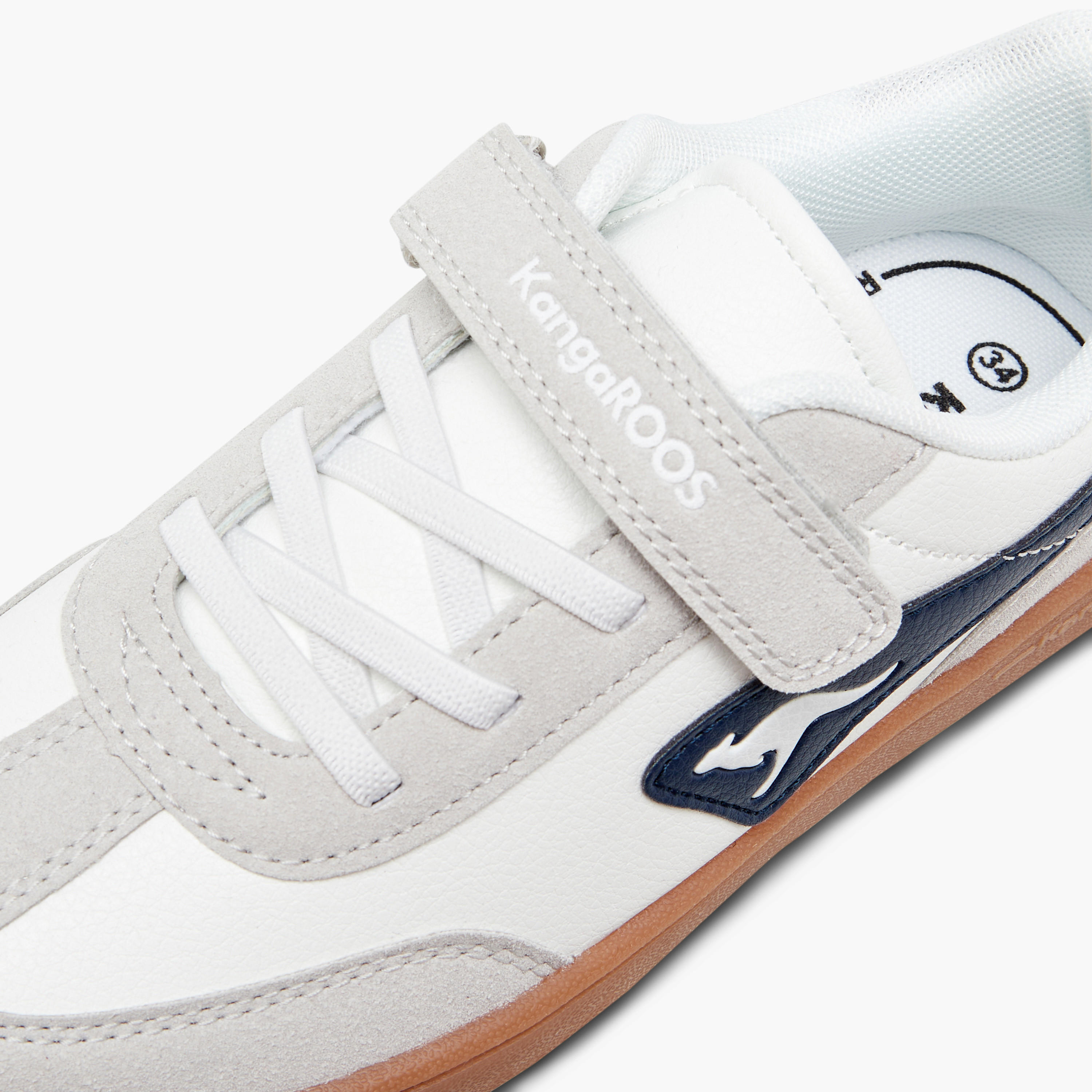 KangaROOS Boys' Panelled Sneakers with Hook and Loop Closure-boys-shoes-sneakers-image-4