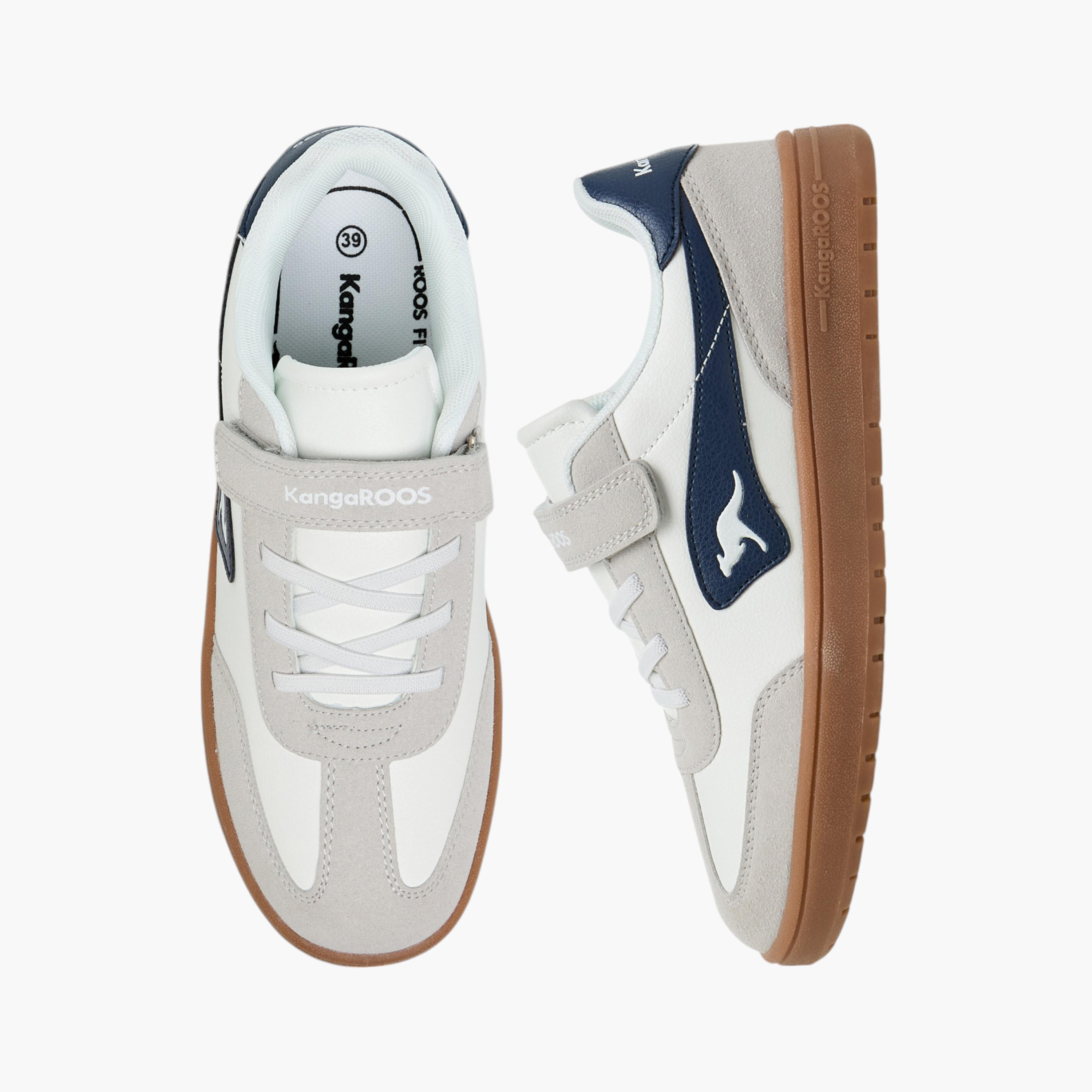 KangaROOS Women's Panelled Sneakers with Hook and Loop Closure-women-shoes-sneakers-image-1