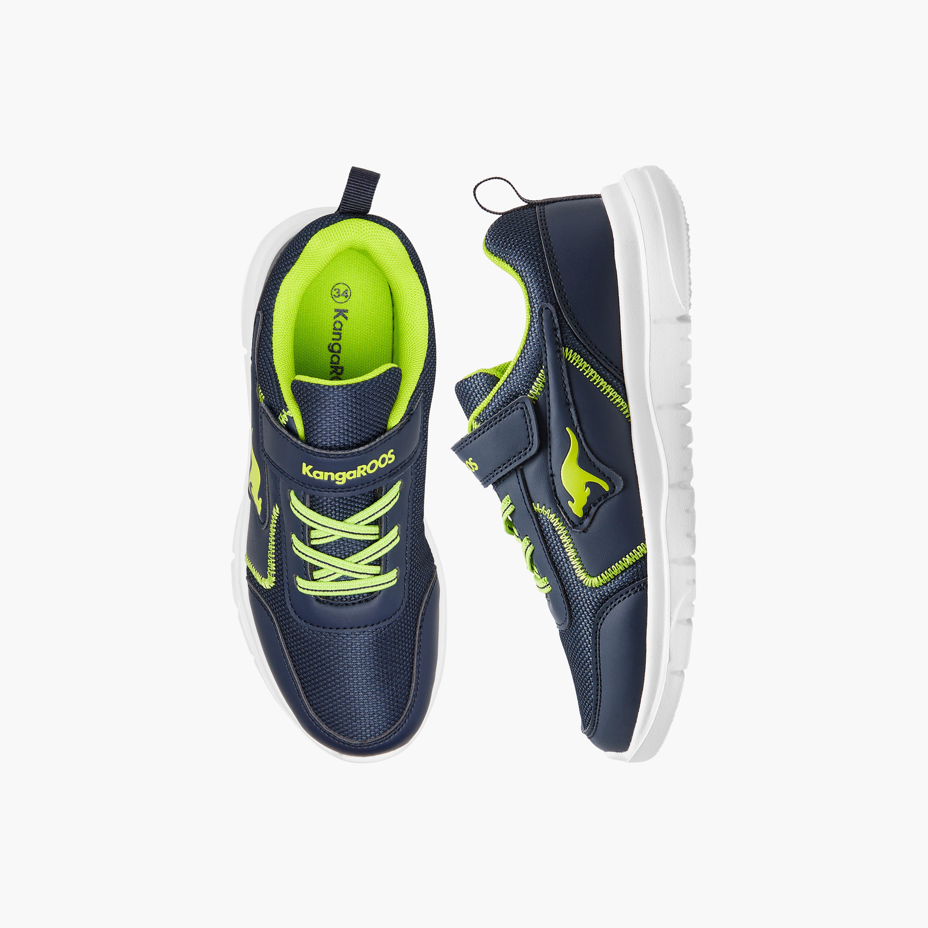 Kangaroos Boys Hook & Loop Breathable Walking Shoes-boys-shoes-sports-image-1
