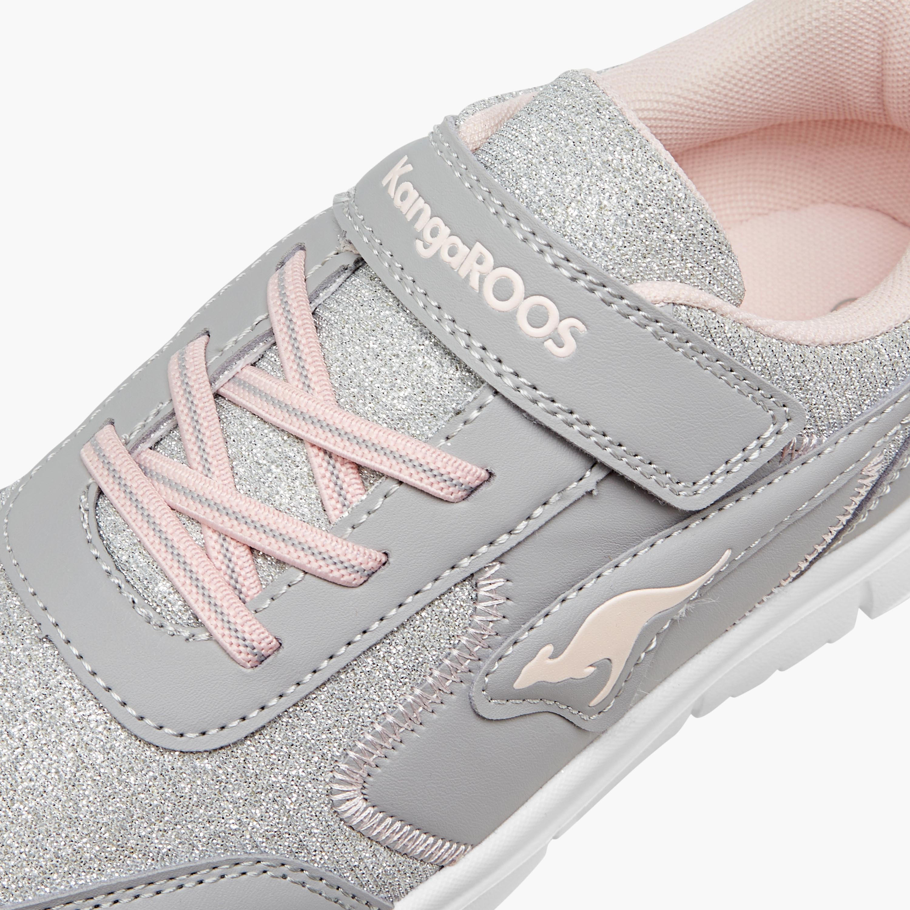Kangaroos Girls Panelled Hook & Loop Walking Shoes-girls-shoes-sports-image-4