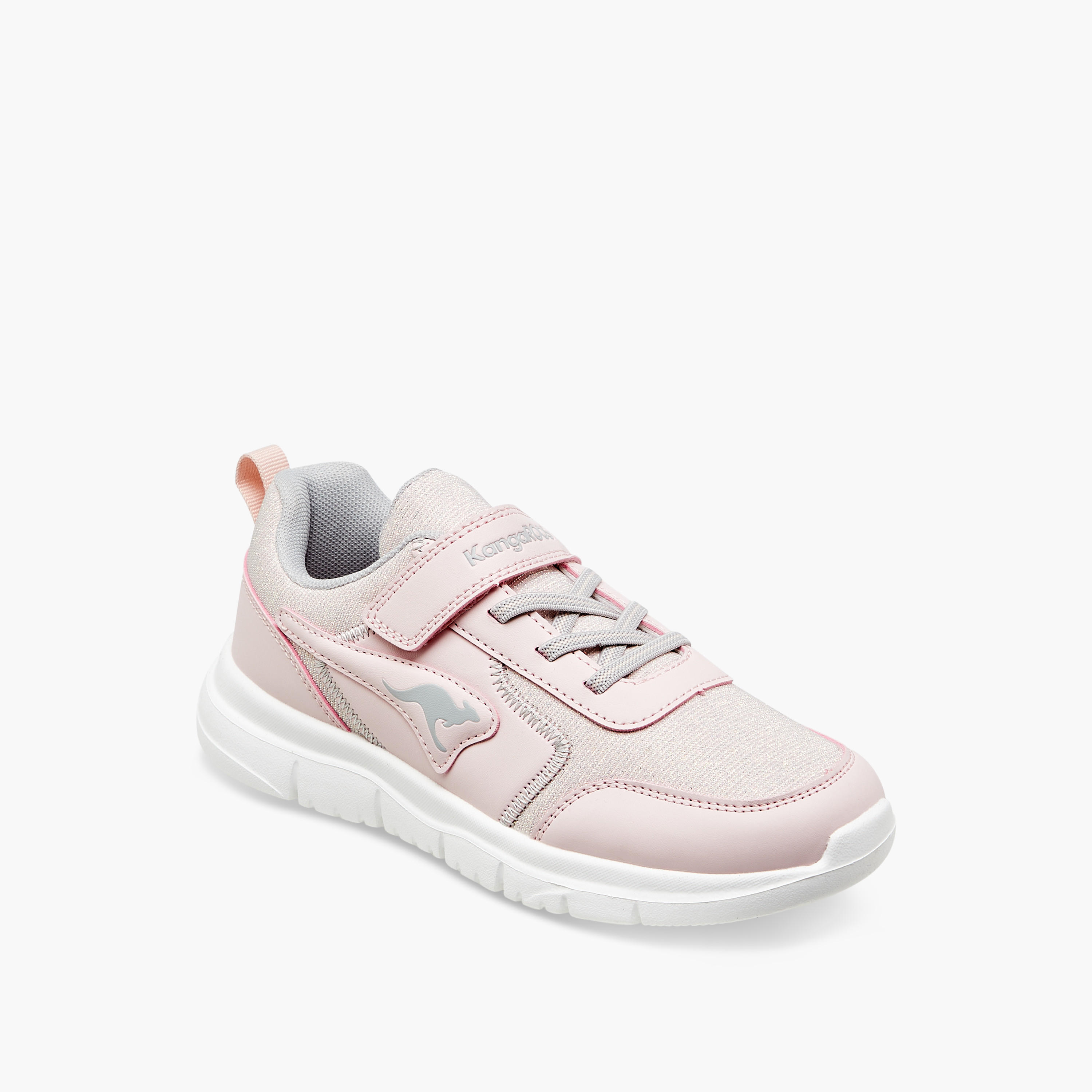 Kangaroos Girls Panelled Hook & Loop Walking Shoes-girls-shoes-sports-image-2