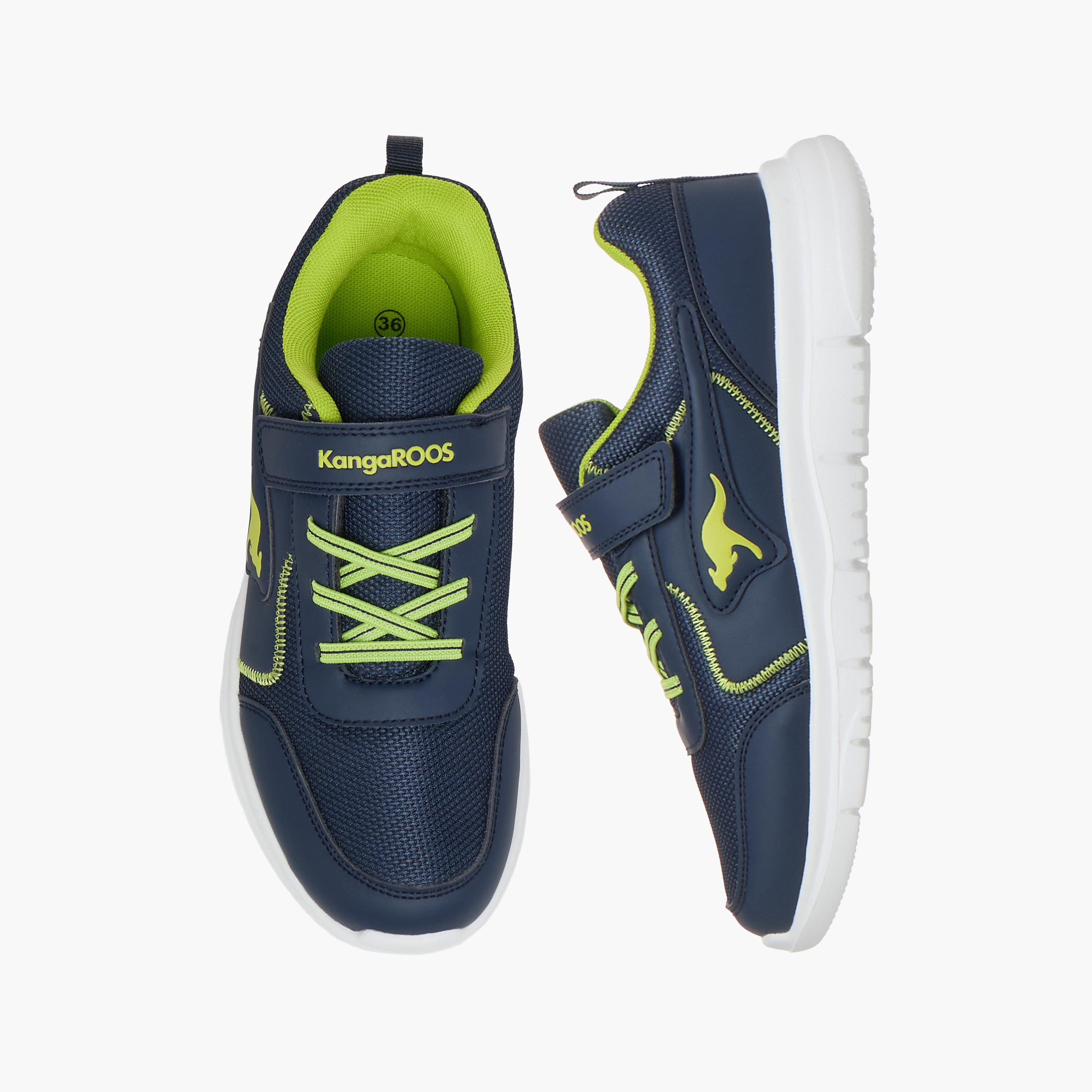 KangaROOS Women's Panelled Sports Shoes with Hook and Loop Closure-women-shoes-sports-image-1